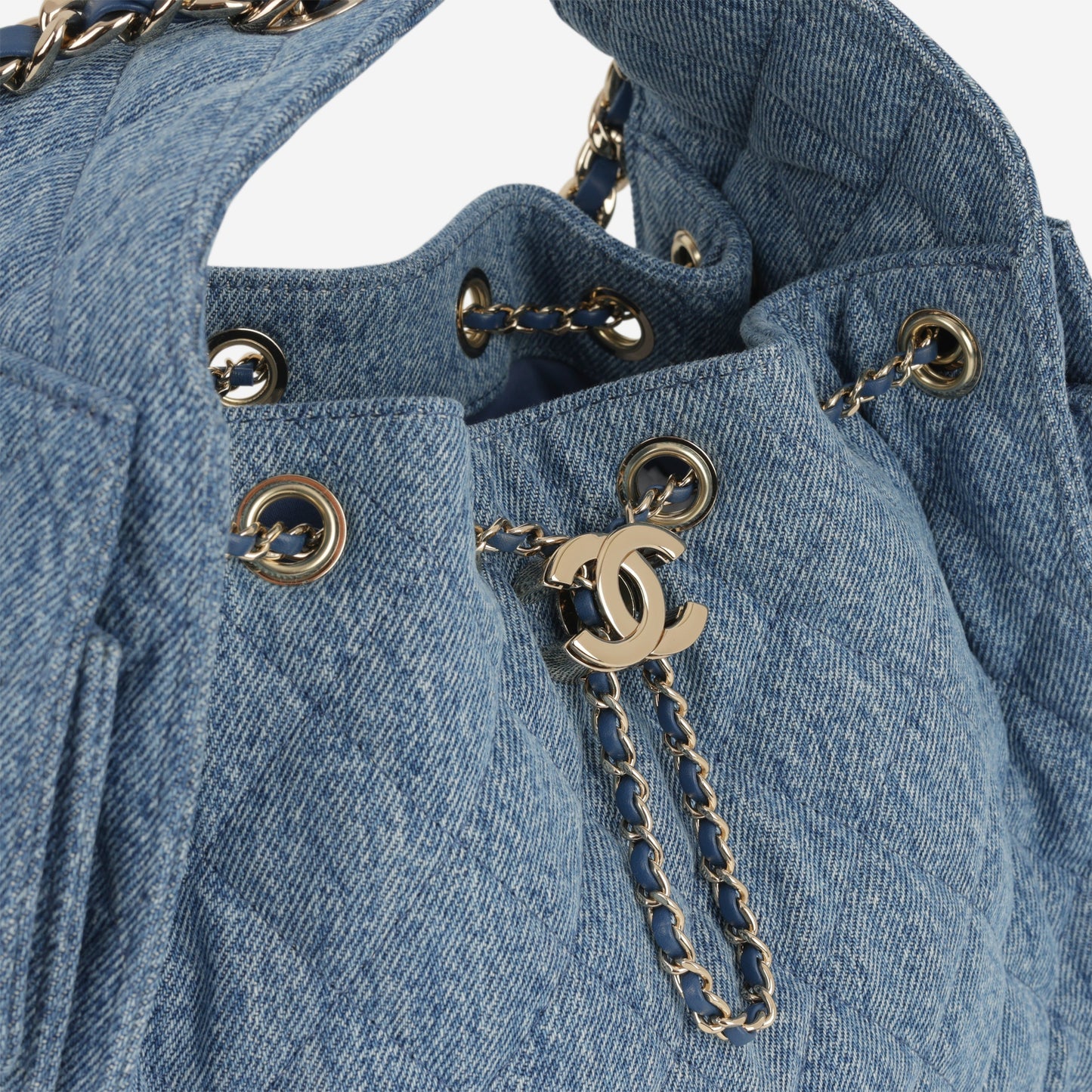 Chanel Small 25 Hobo - Blue Denim | Gold Hardware