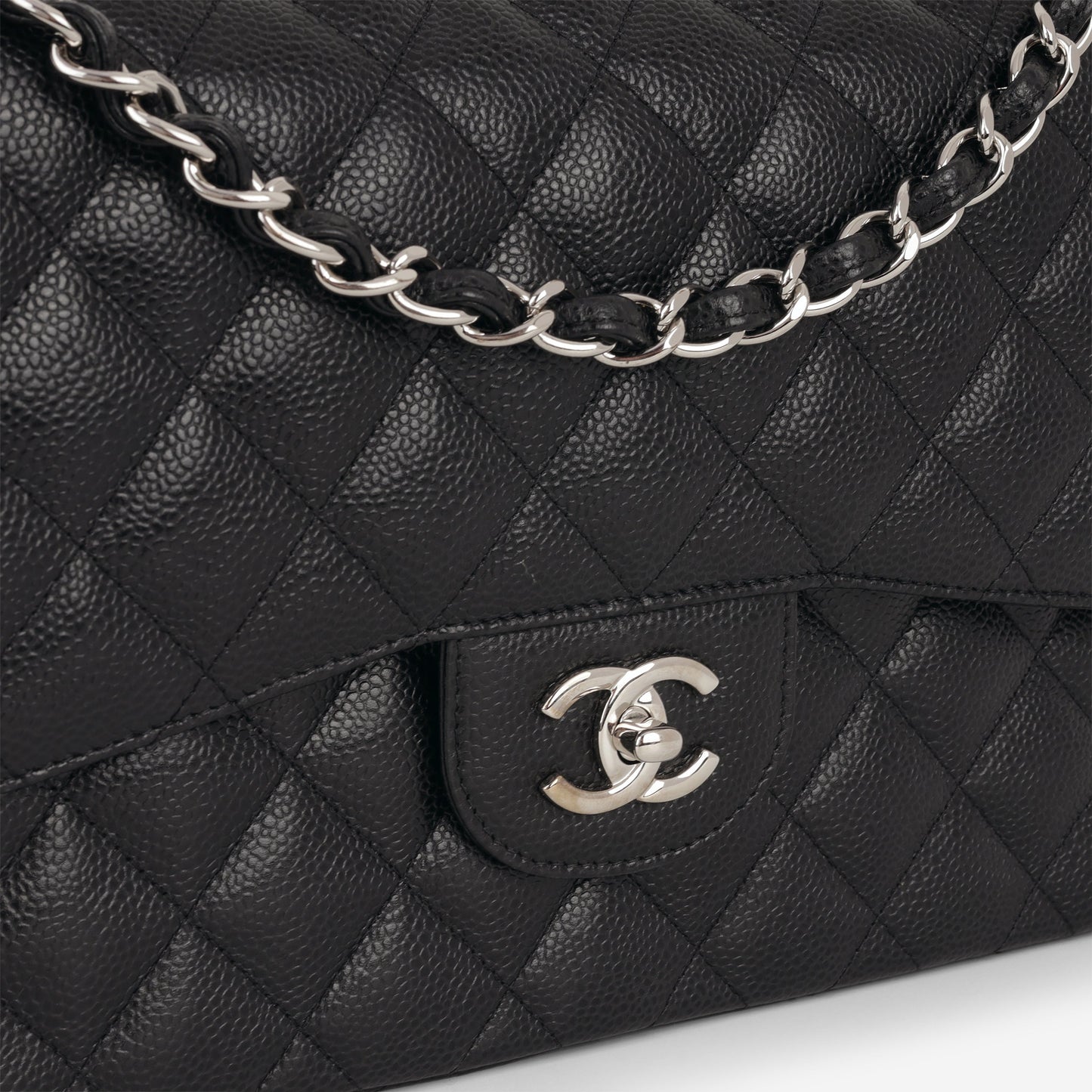 Chanel Jumbo Classic Flap - Black Caviar | Silver Hardware