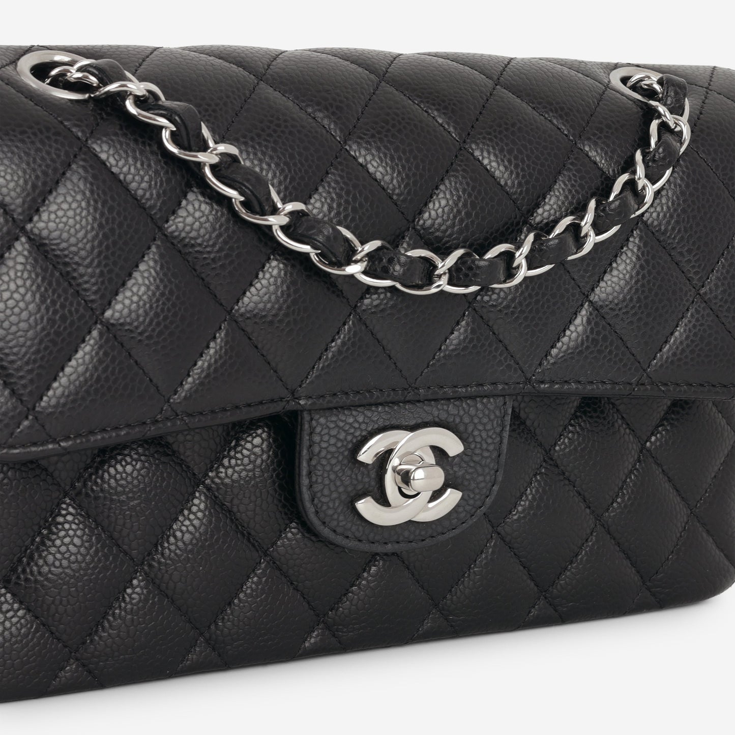 Chanel Small Classic Flap - Black Caviar | Silver Hardware