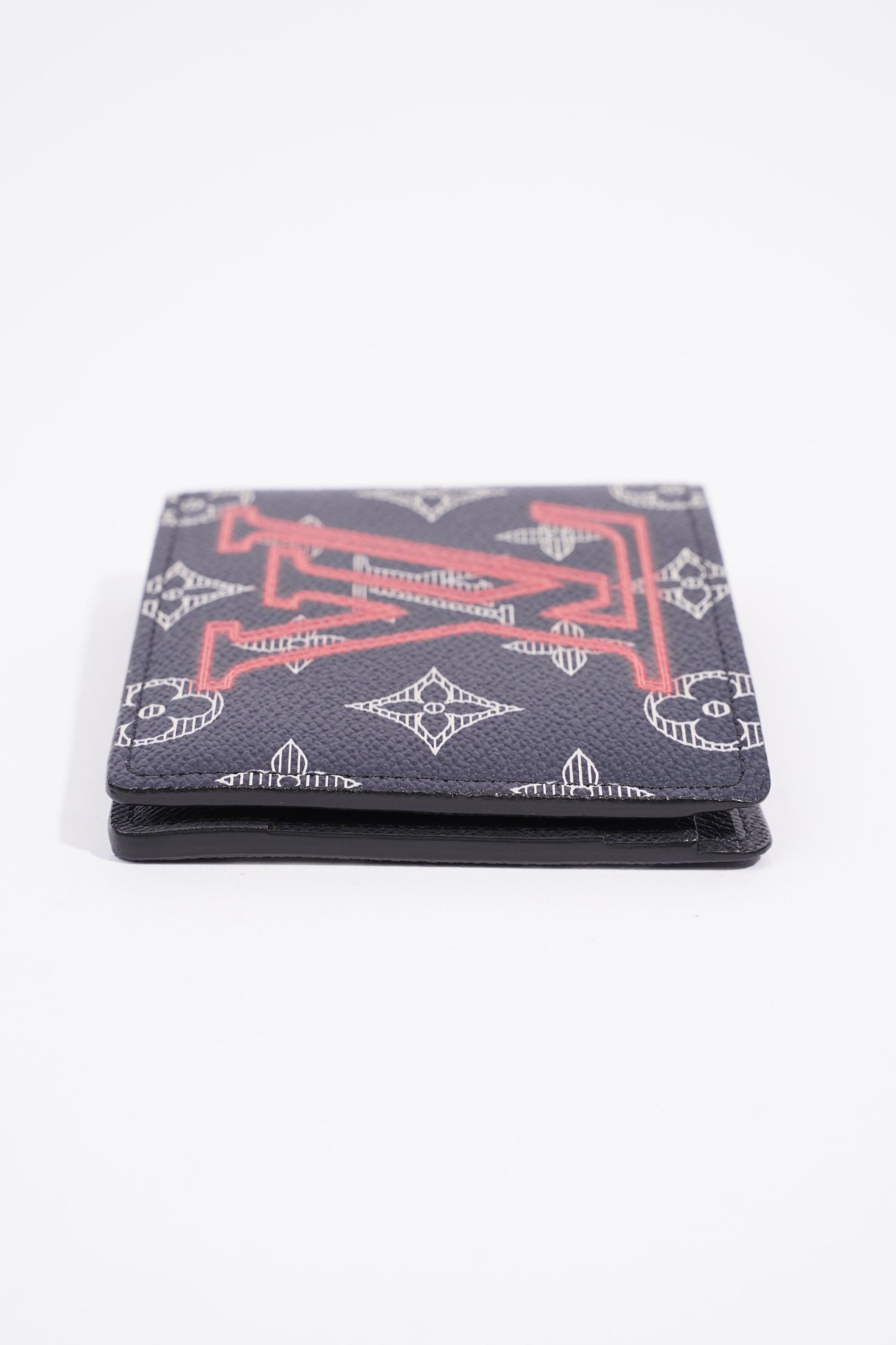 Louis Vuitton Upside Down Pocket Organiser Navy Monogram / Red Neon Coated Canvas