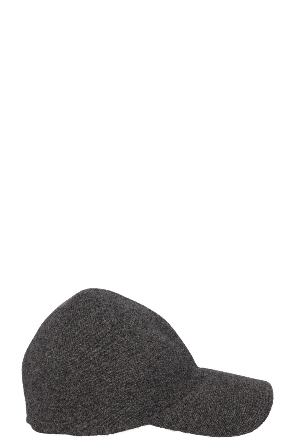SAINT LAURENT Logo Knit Baseball Cap Cashmere Grey
