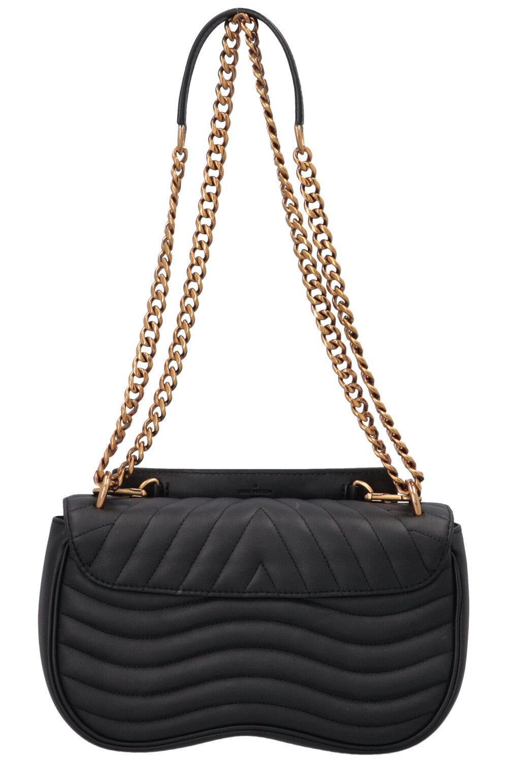 LOUIS VUITTON New Wave Crossbody Bag Leather Black