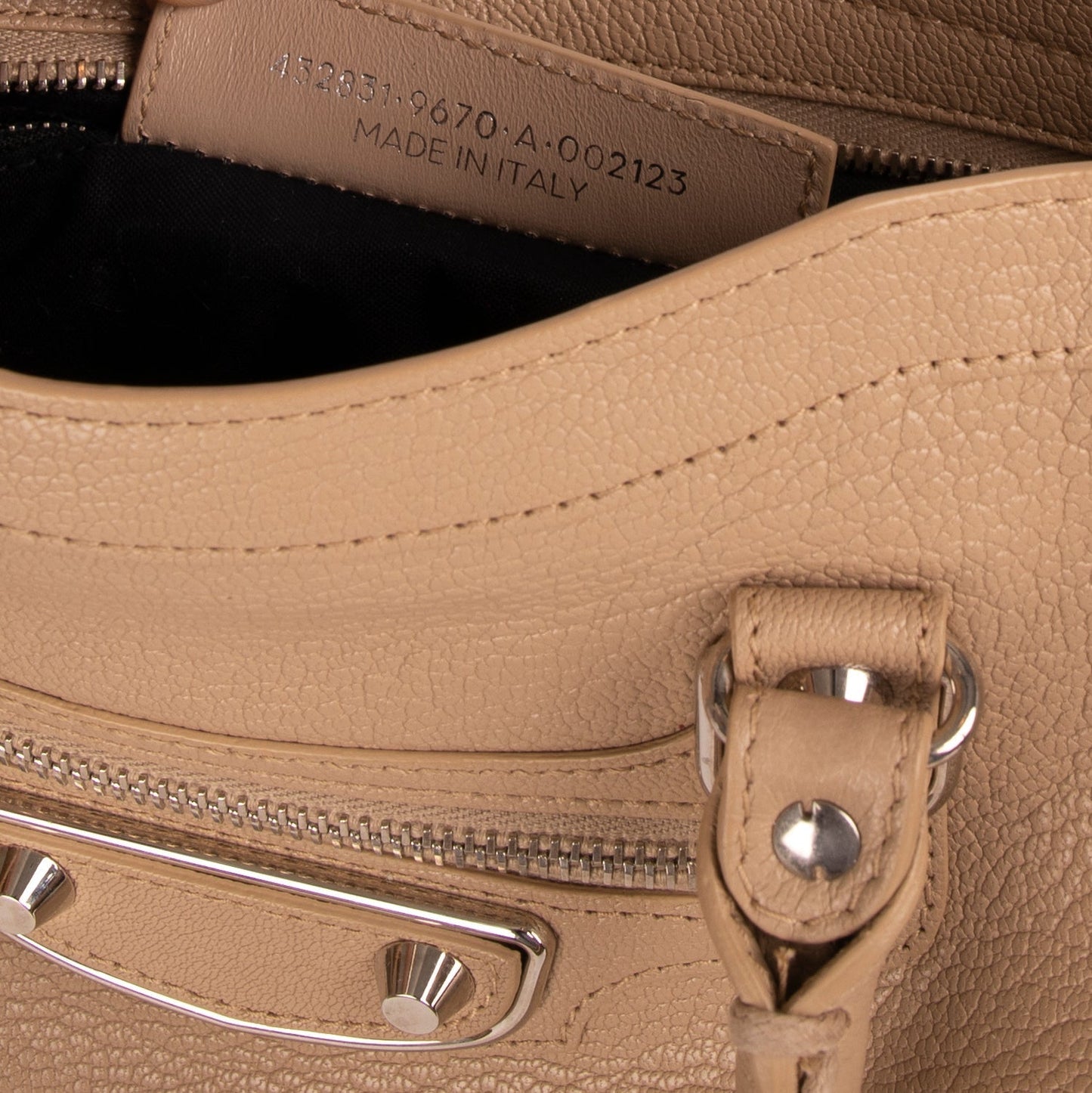 Balenciaga Small Motocross Classic Metallic Edge City Bag