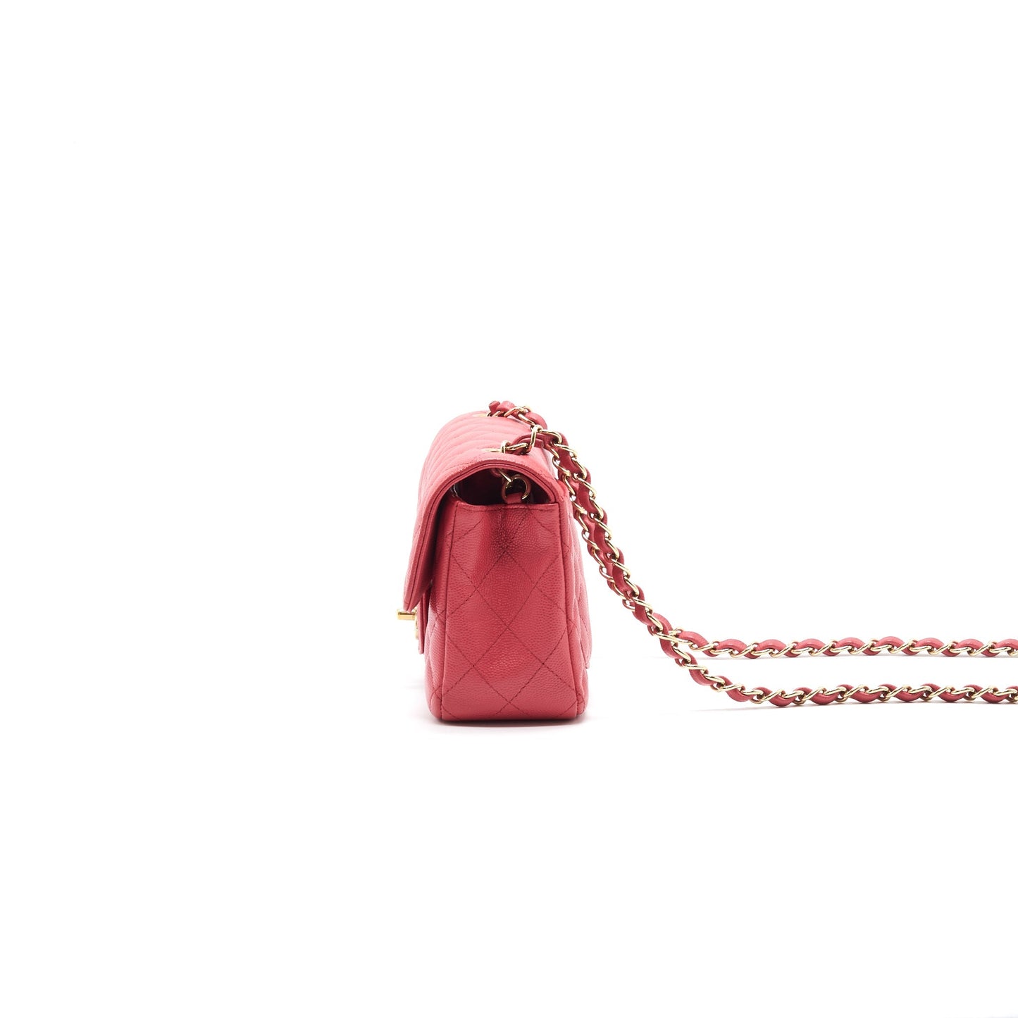 Chanel mini rectangular cavier 17c Coral Pink LGHW Handbag