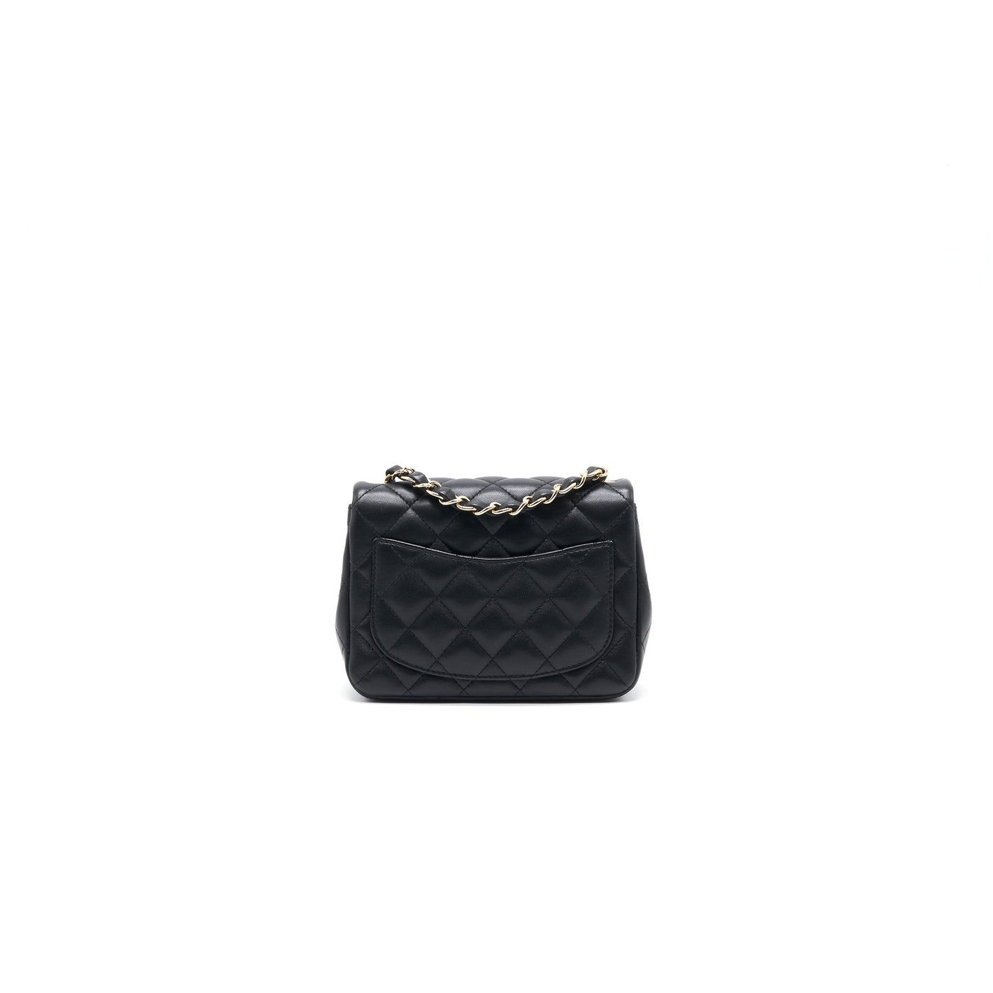 Chanel Mini Square Lambskin Black LGHW Handbag