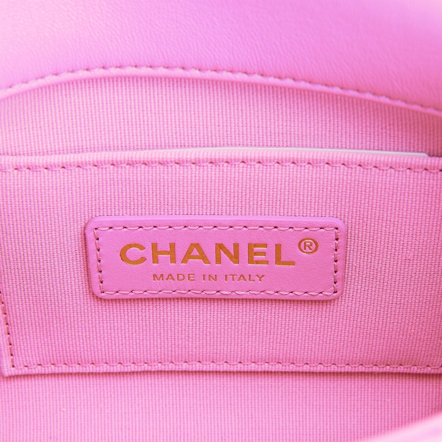 Chanel Lacquered Metal Mini Flap Bag Dark Pink Lambskin Antique Gold Hardware
