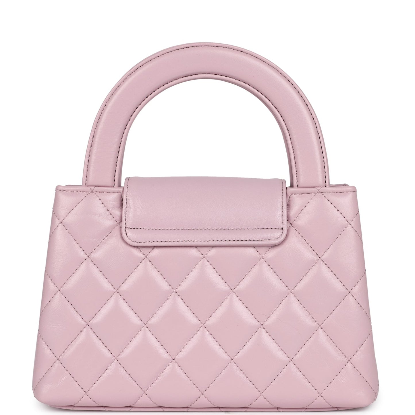 Chanel Small Kelly Shopper Light Pink Shiny Aged Calfskin Brushed Gold Hardware Handbag