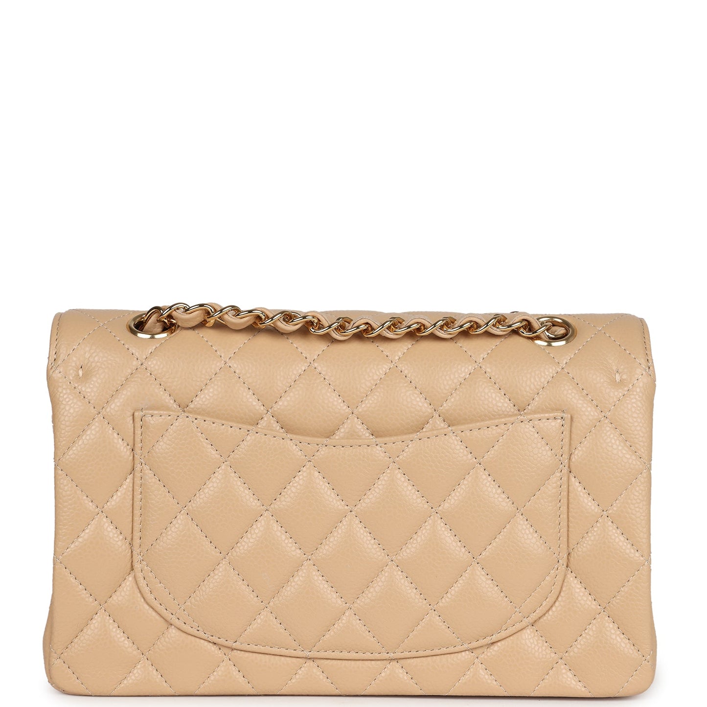Chanel Small Classic Double Flap Bag Beige Caviar Gold Hardware Classic Flap