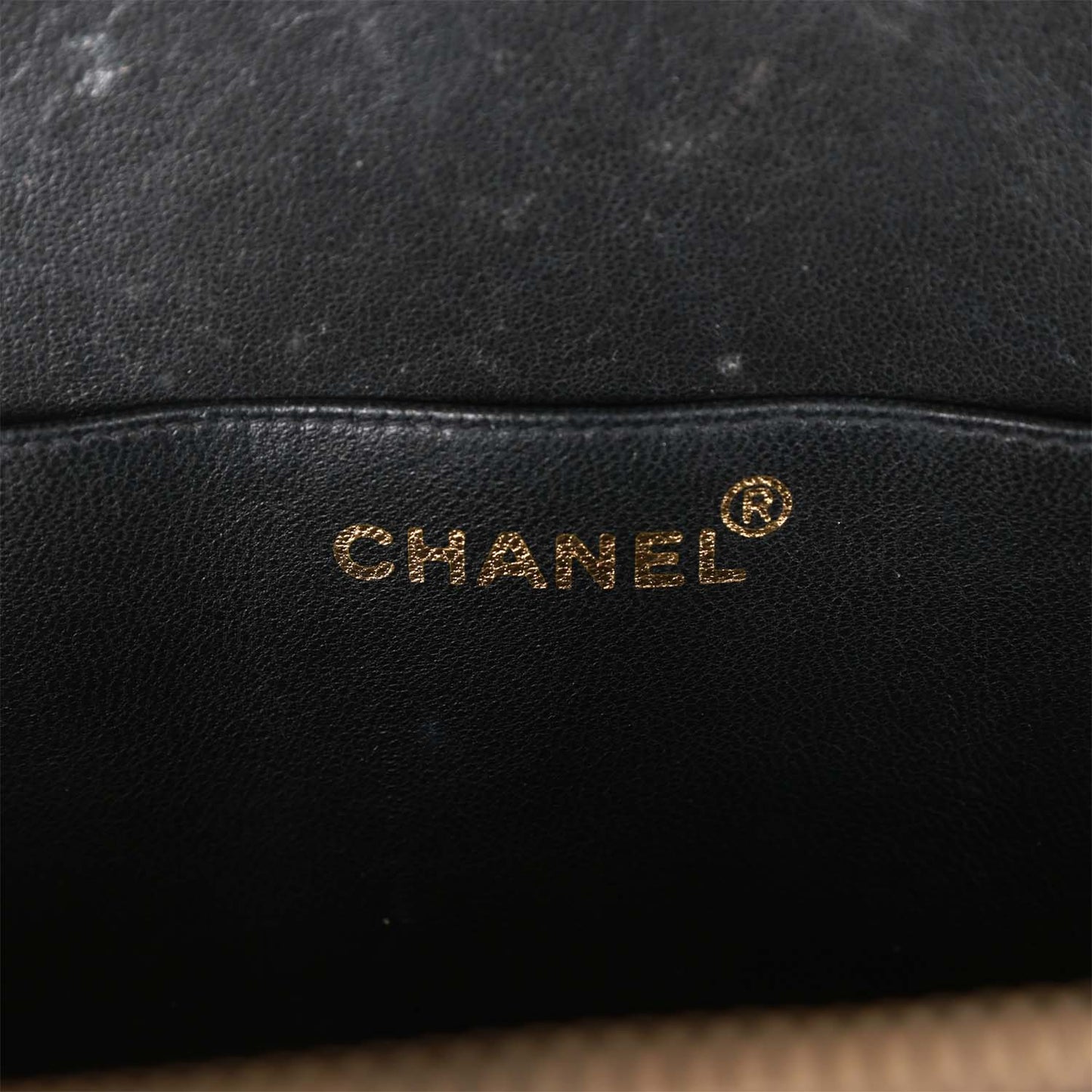 Chanel Round Vanity Bag Black and White Patent Leather Antique Gold Hardware