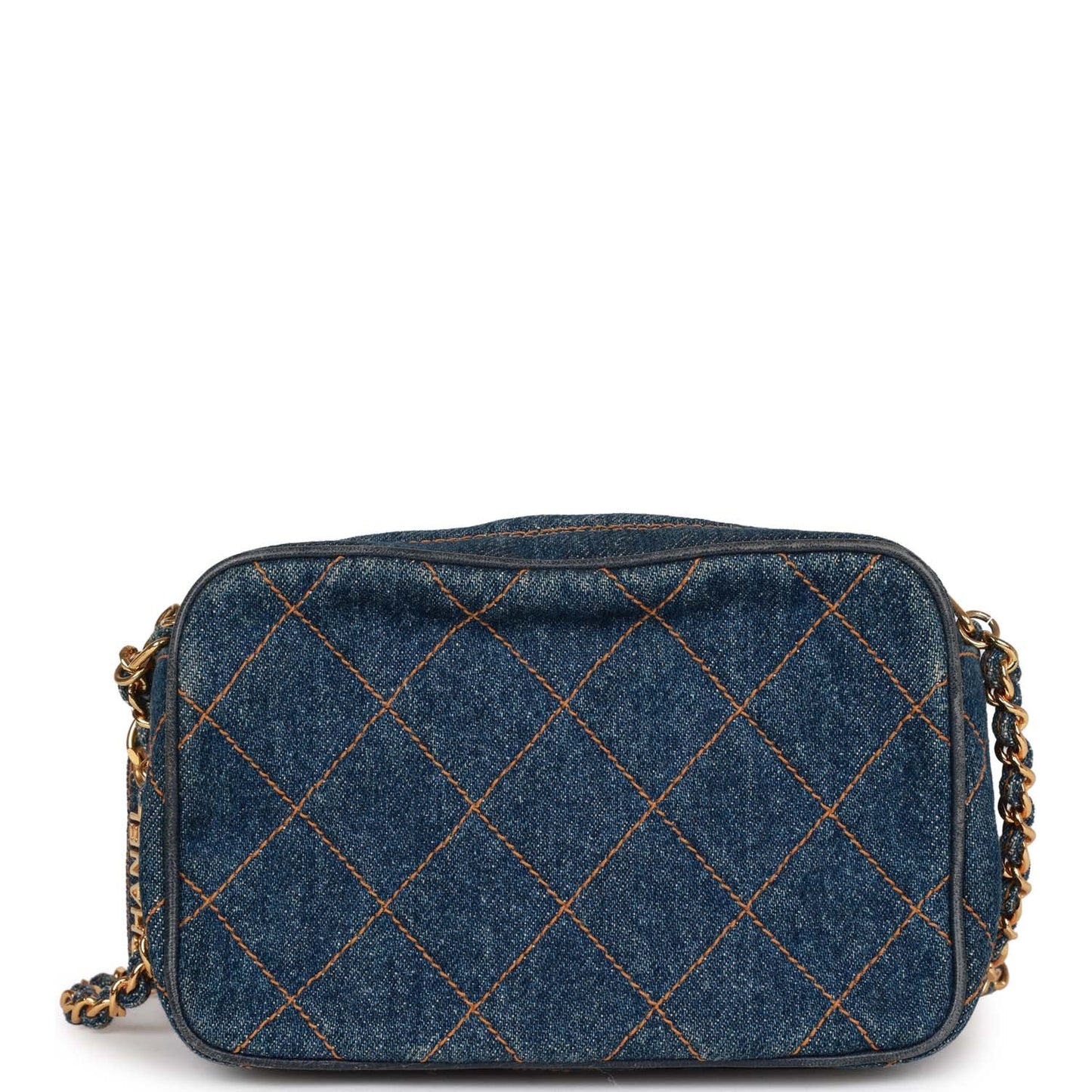 Chanel Mini Camera Bag Blue Denim Gold Hardware