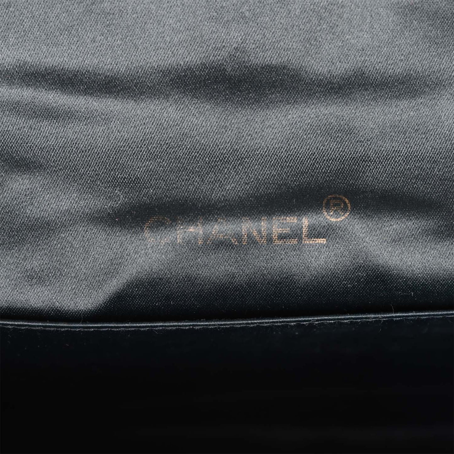 Chanel CC Shoulder Flap Bag Black Satin Gold Hardware