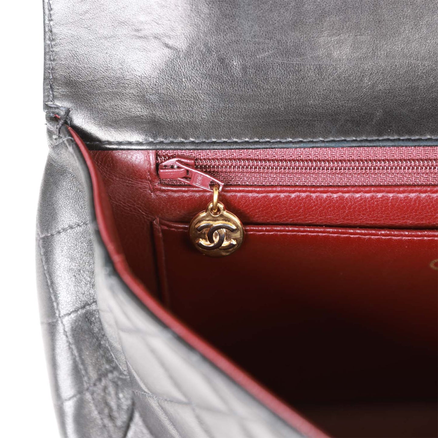 Chanel Kelly Parent Flap Bag Black Lambskin Gold Hardware