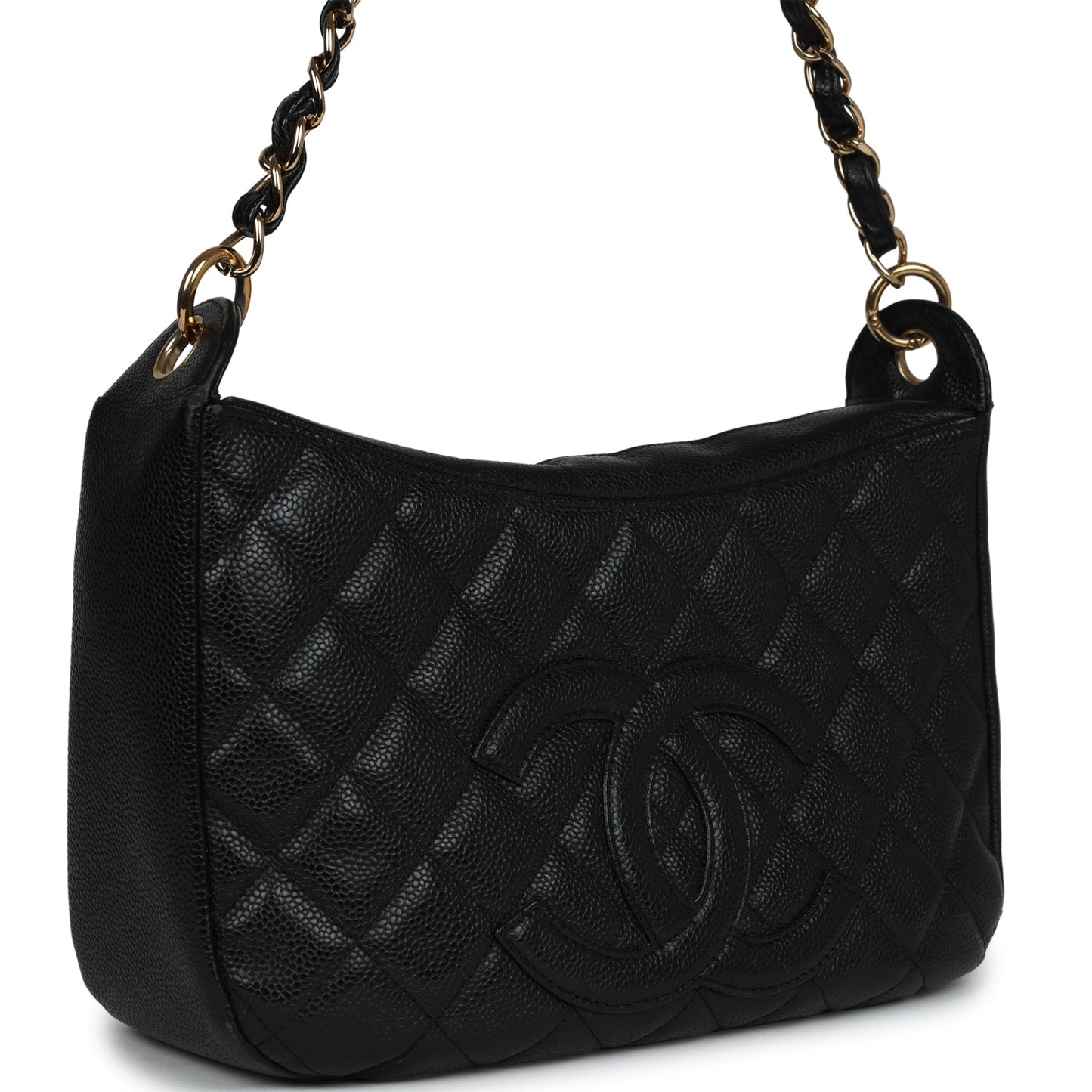Chanel Timeless CC Hobo Bag Black Caviar Gold Hardware