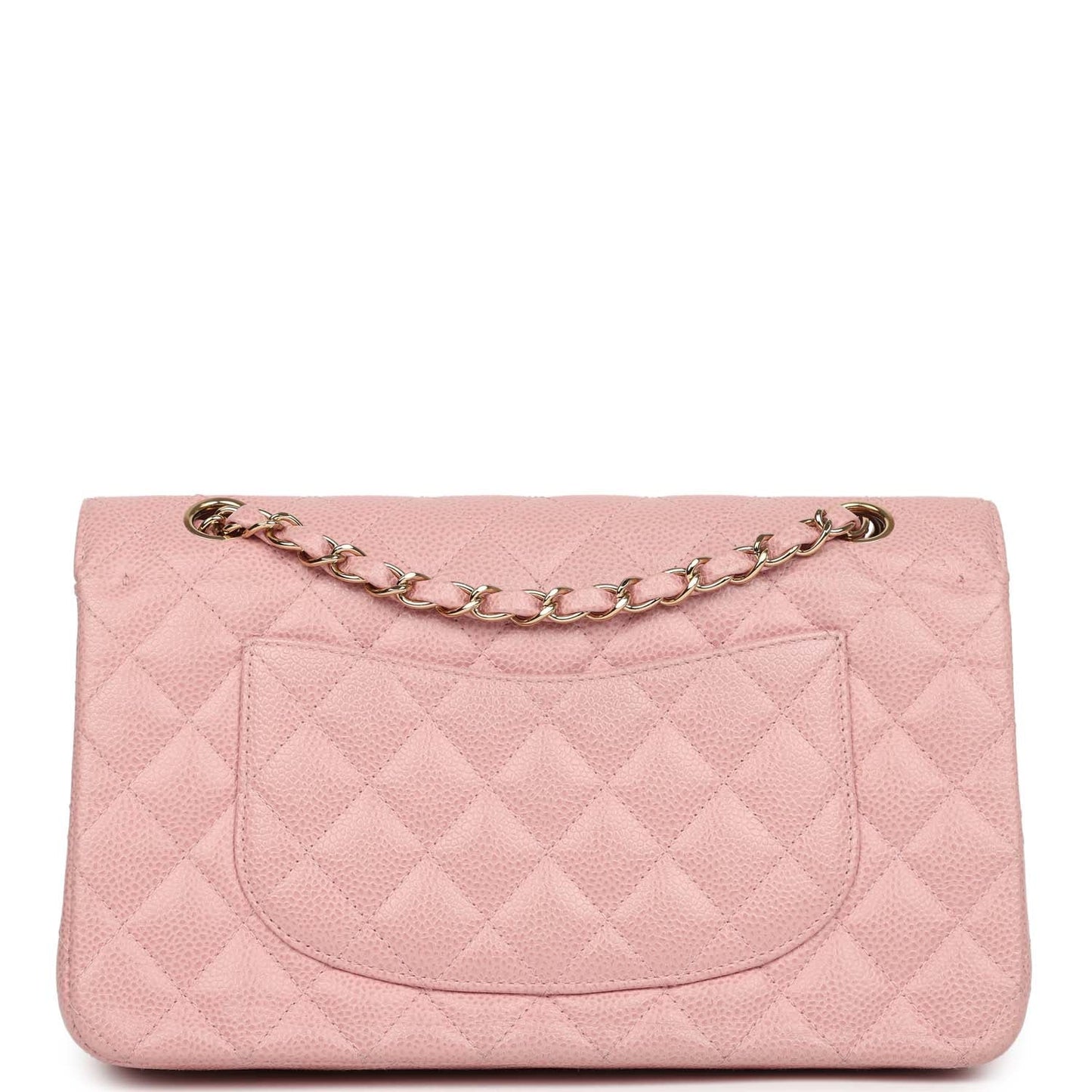 Chanel Medium Classic Double Flap Bag Pink Caviar Gold Hardware