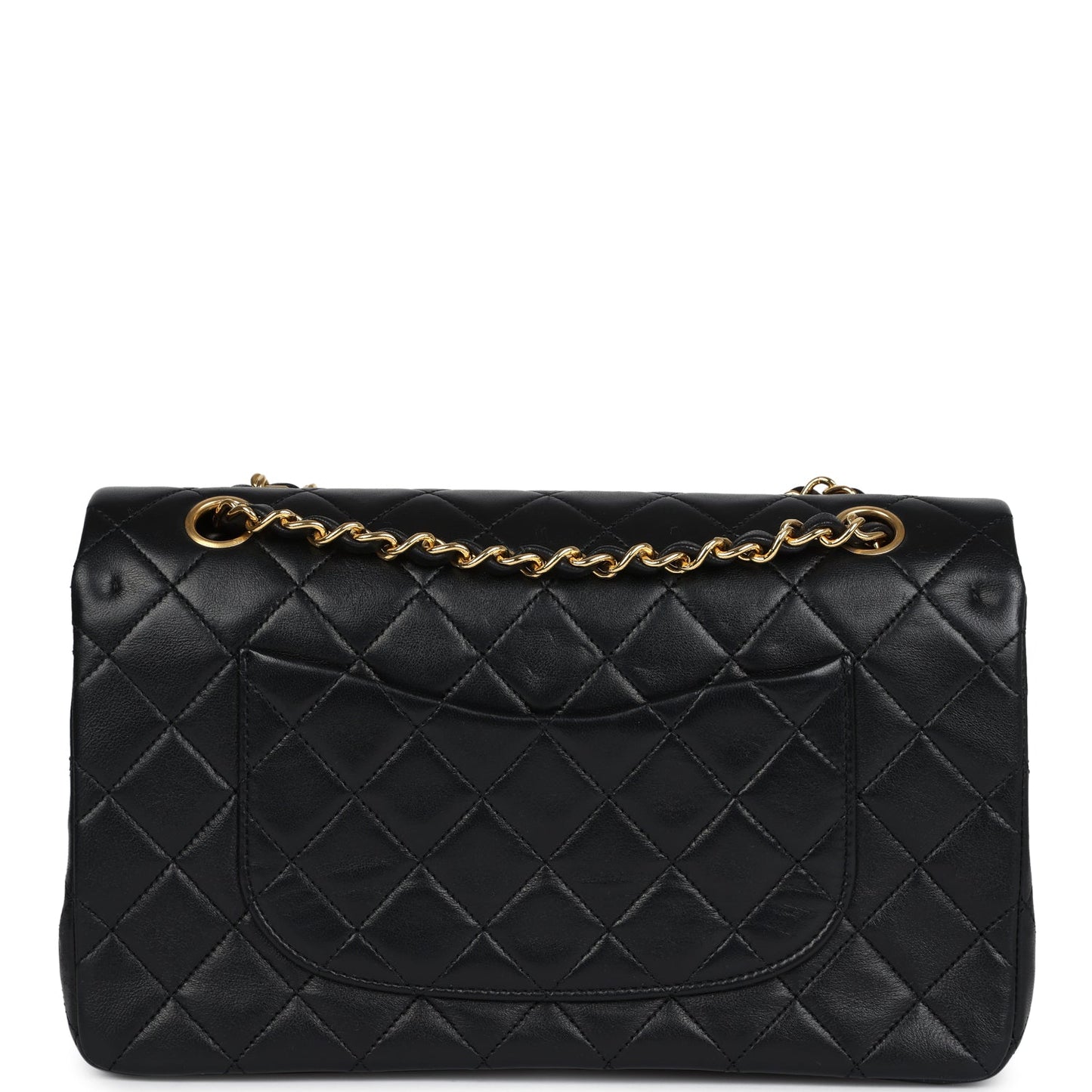 Chanel Medium Classic Double Flap Bag Black Lambskin Gold Hardware