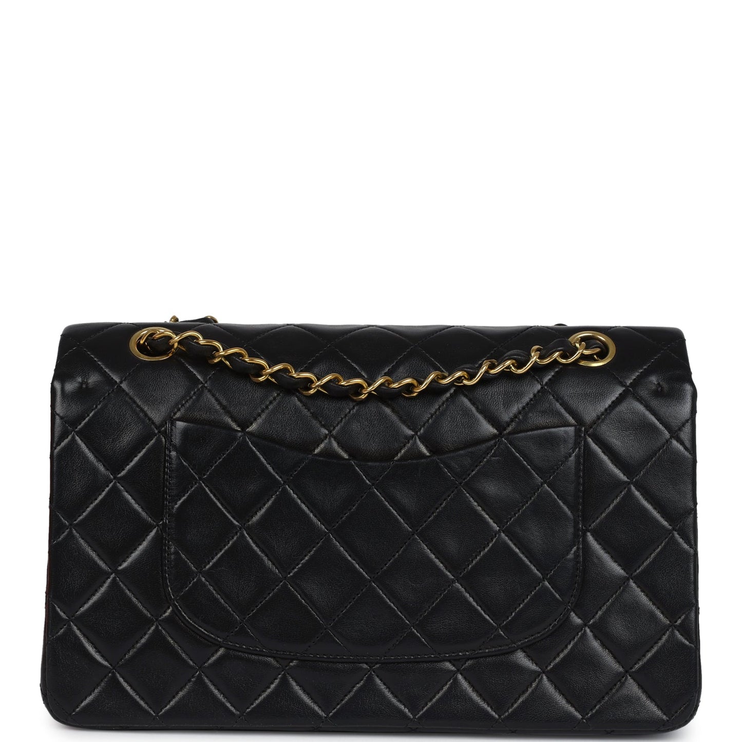 Chanel Medium Classic Double Flap Bag Black Lambskin Gold Hardware
