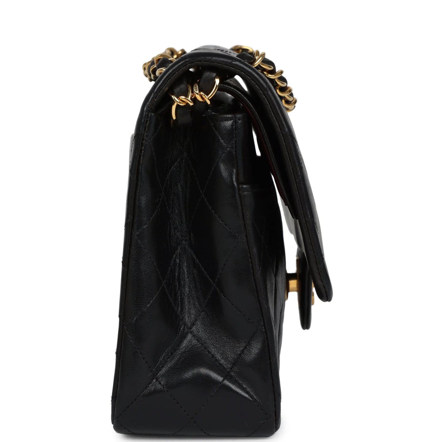 Chanel Medium Classic Double Flap Bag Black Lambskin Gold Hardware