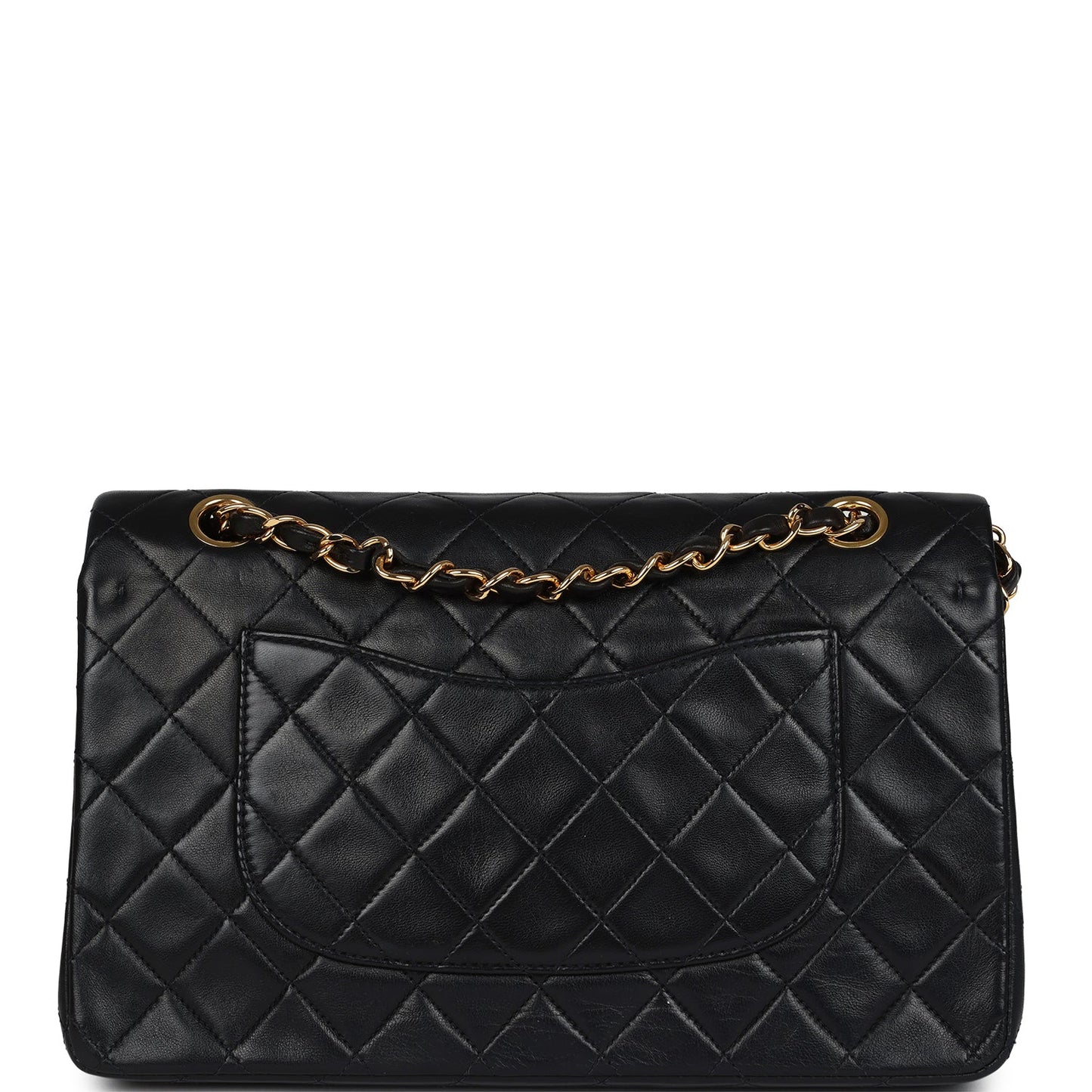 Chanel Medium Classic Double Flap Bag Black Lambskin Gold Hardware