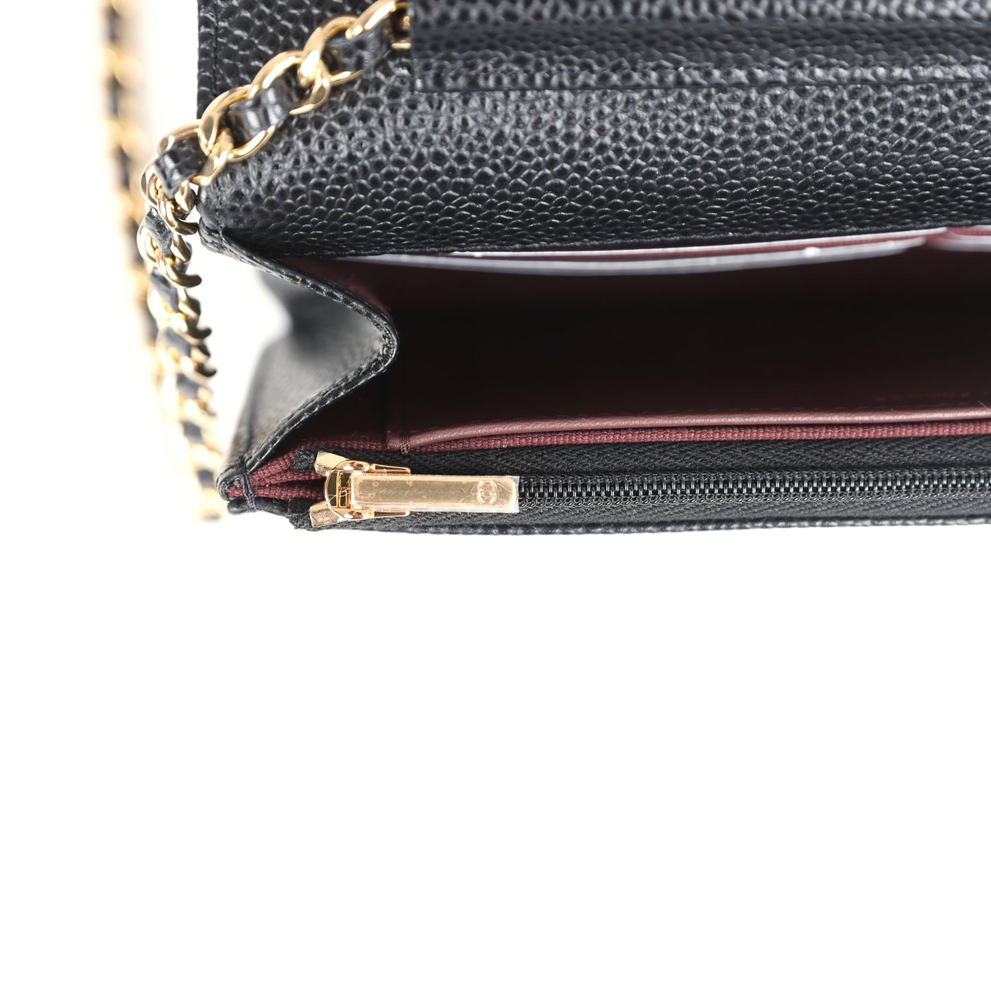 Chanel Wallet On Chain WOC Black Caviar Gold Hardware