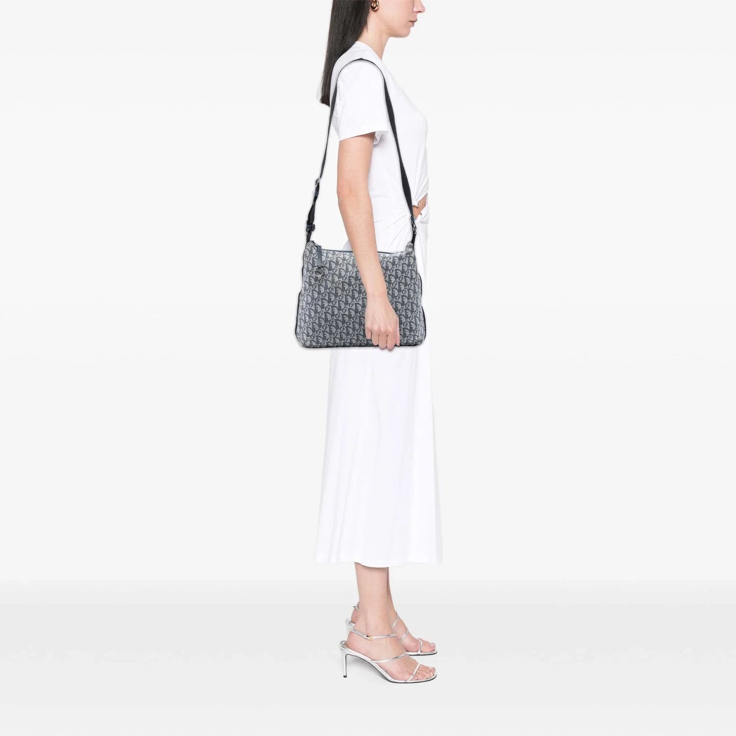 Blue Dior Diorissimo Trotter Canvas Crossbody