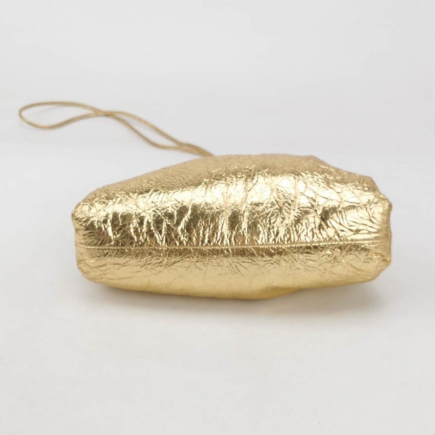 Bottega Veneta Pouch Mini Gold Lambskin Leather Crossbody Bag