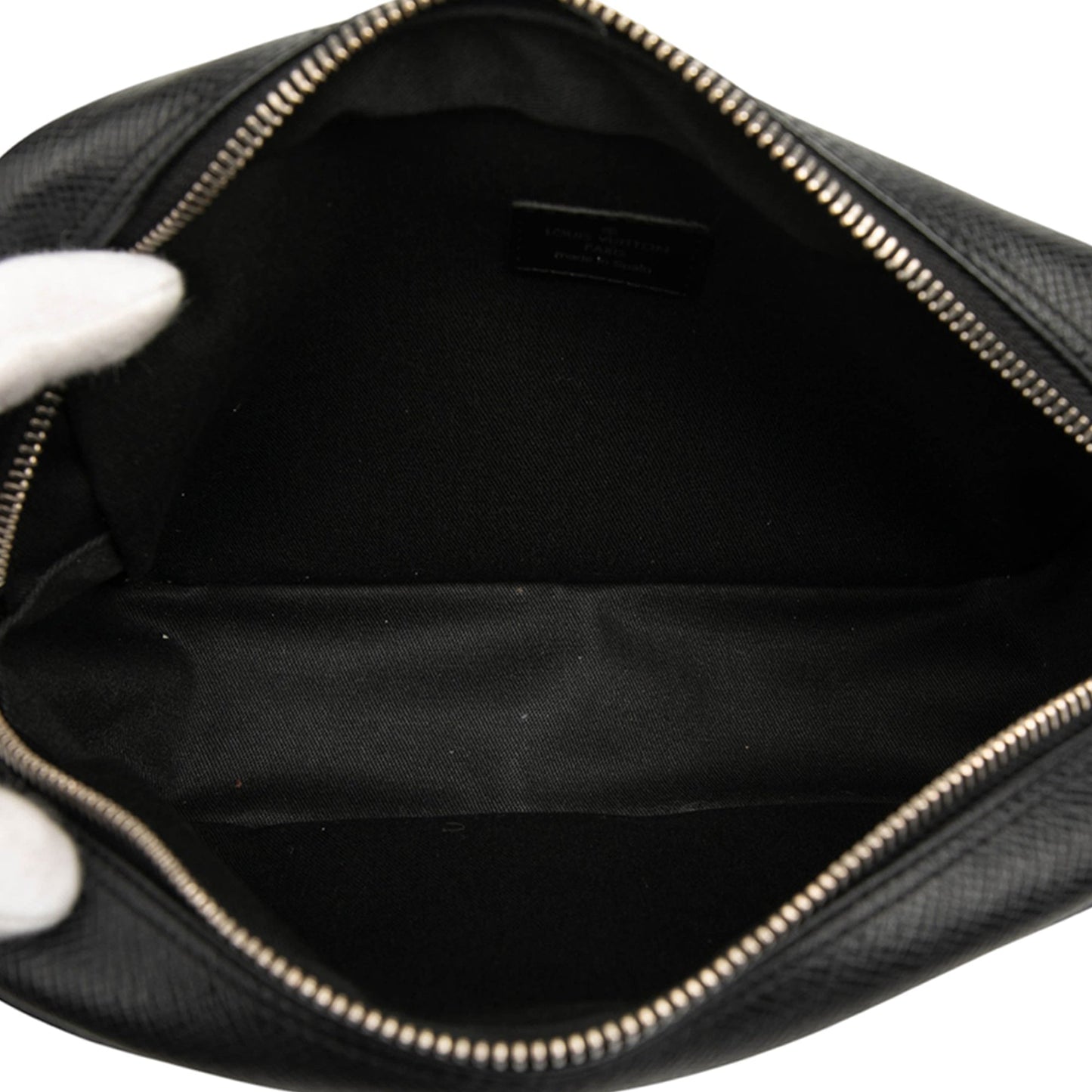 Black Louis Vuitton Taiga Pochette Kaluga Clutch Bag