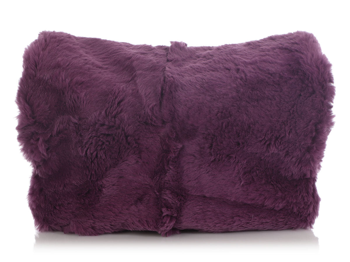 Chanel Purple Fur Hand Muff