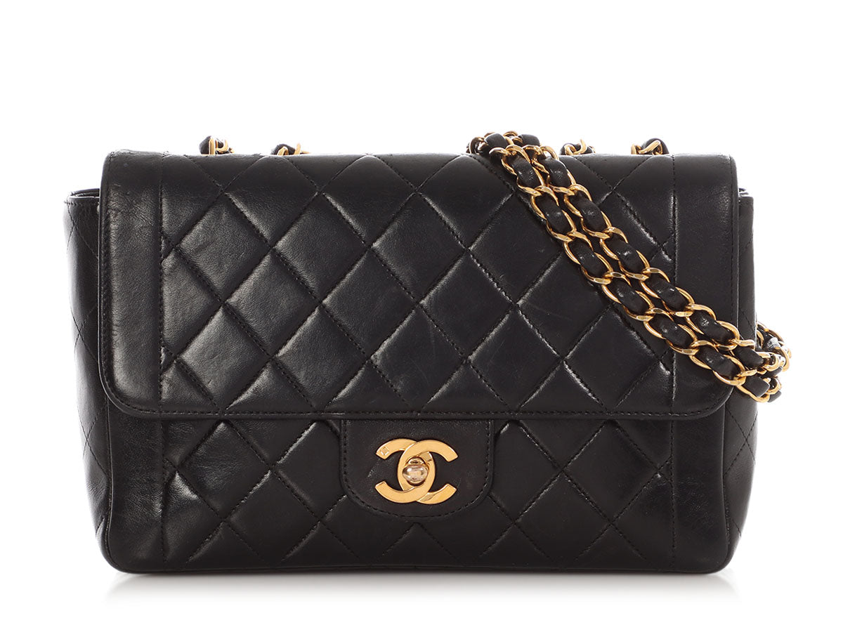 Chanel Black Quilted Lambskin Flap