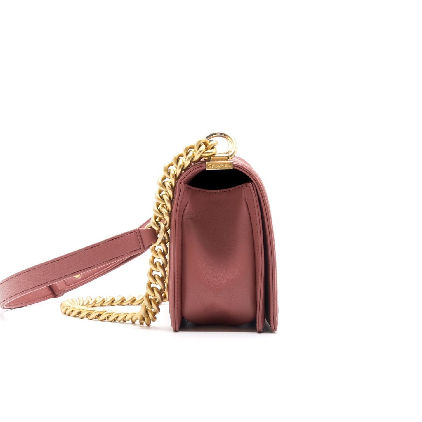 Chanel Calfskin Old medium Leboy dark pink Handbag