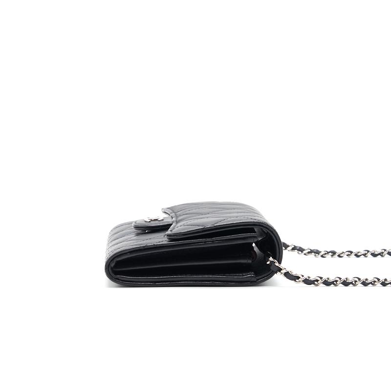 Chanel Mini Lambskin WOC Black SHW Crossbody