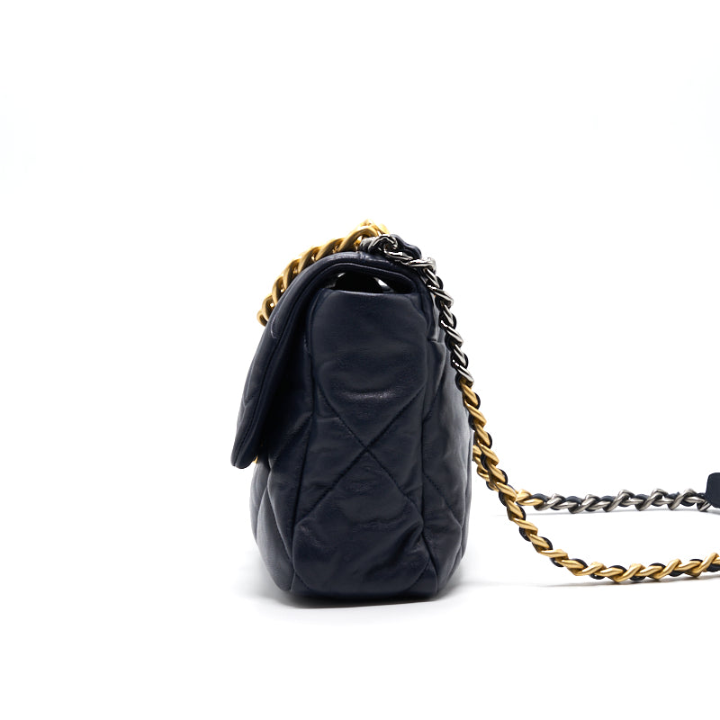 Chanel 19 Large Flap Bag Navy