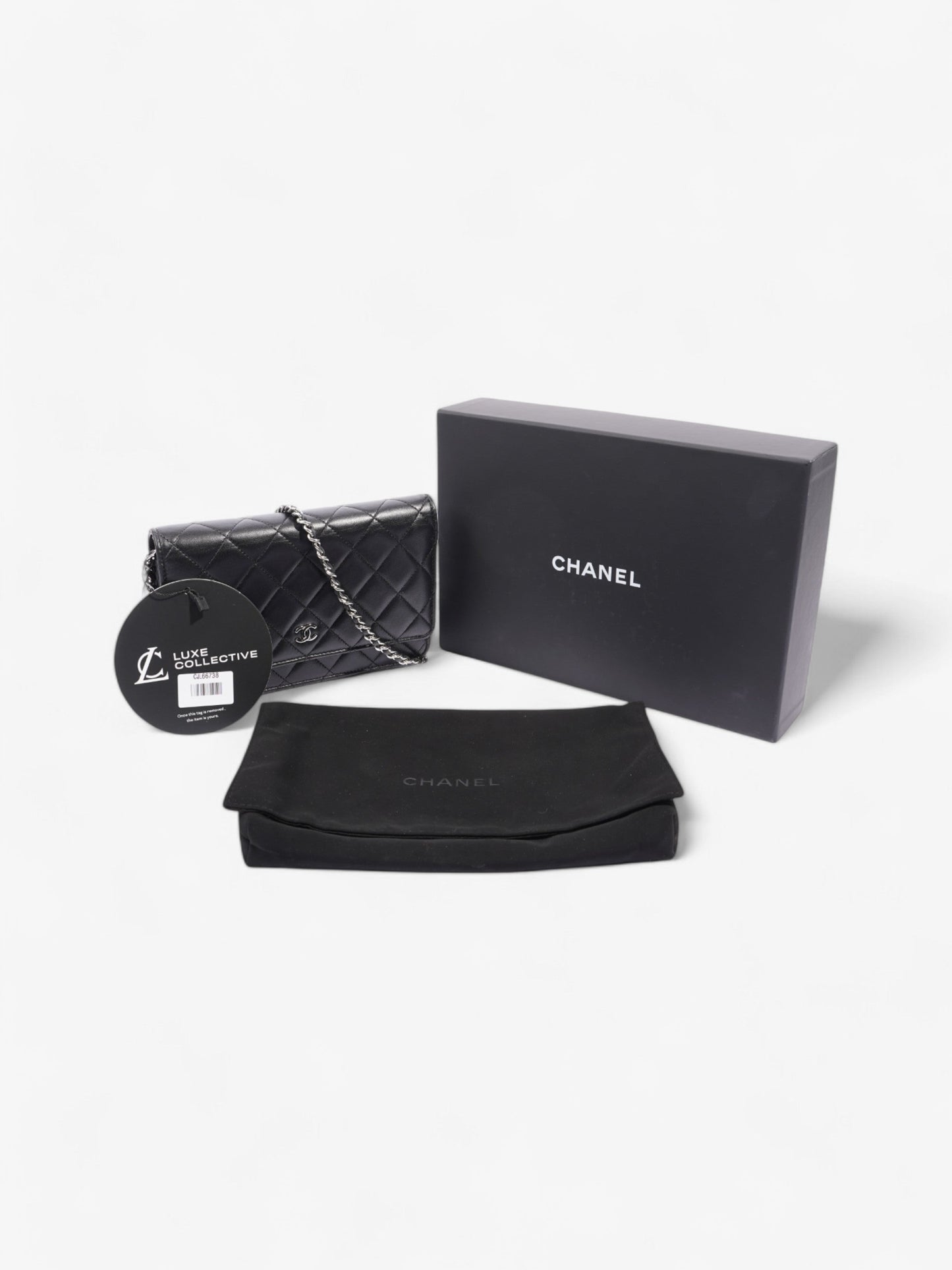 Chanel Wallet On Chain Black Lambskin Leather