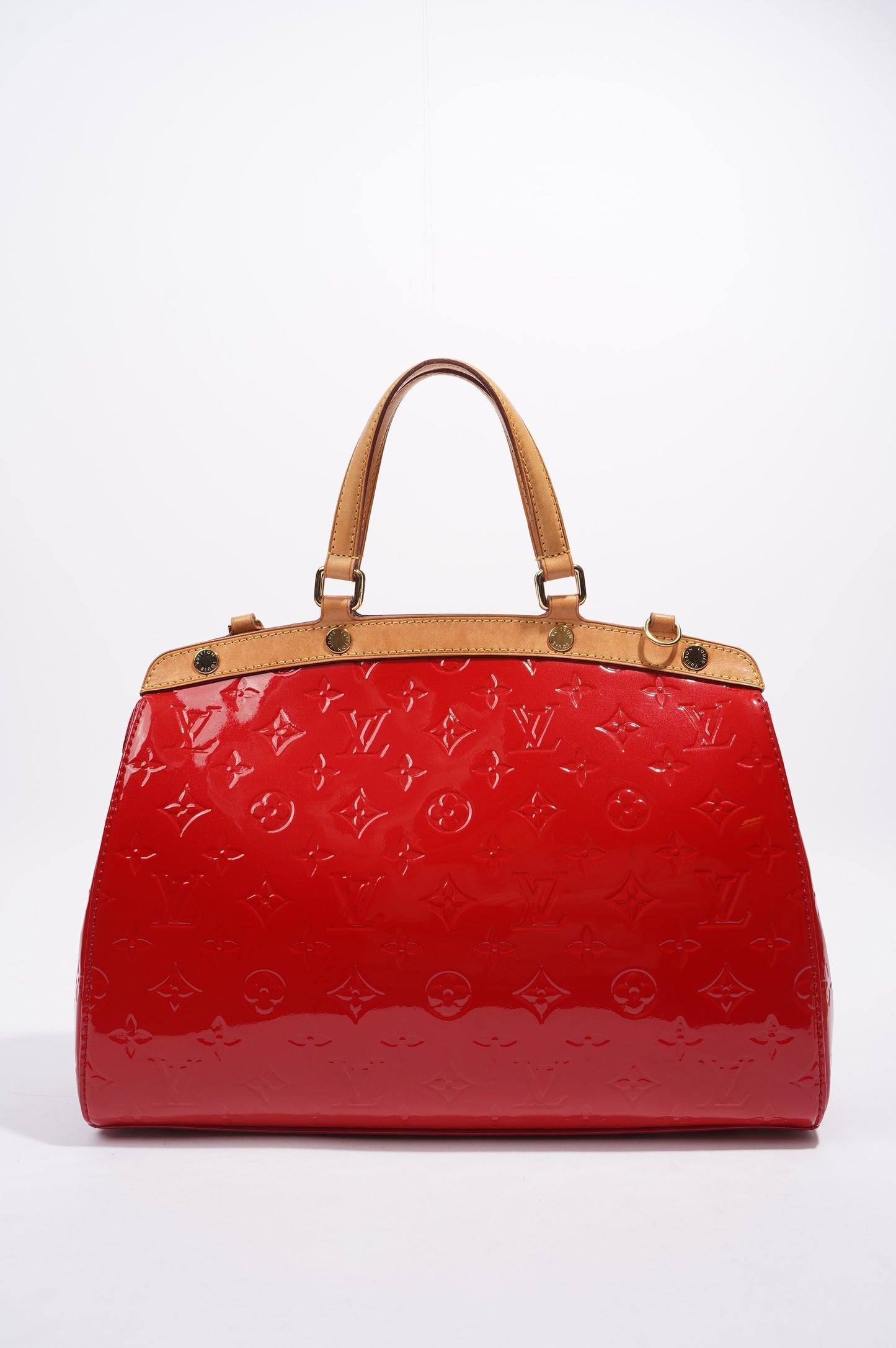 Louis Vuitton Brea MM Vernis Bag Red Vernis Leather MM