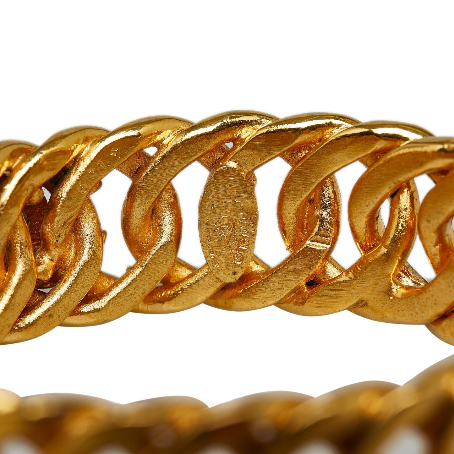 Chanel CC Gold-Tone Bangle (SHG-04KbRw) Handbag