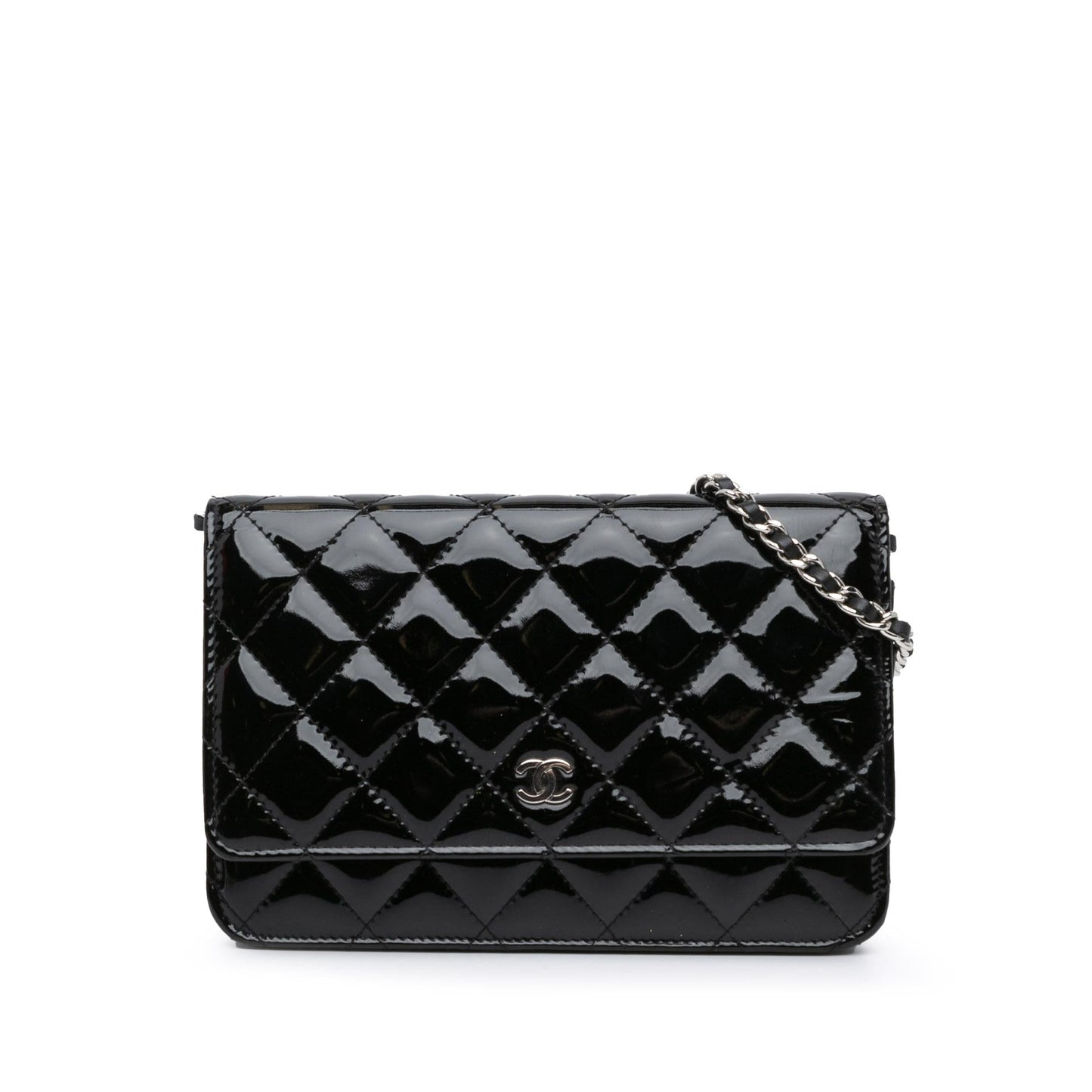 Chanel CC Quilted Patent Wallet On Chain (SHG-8sYTvO)