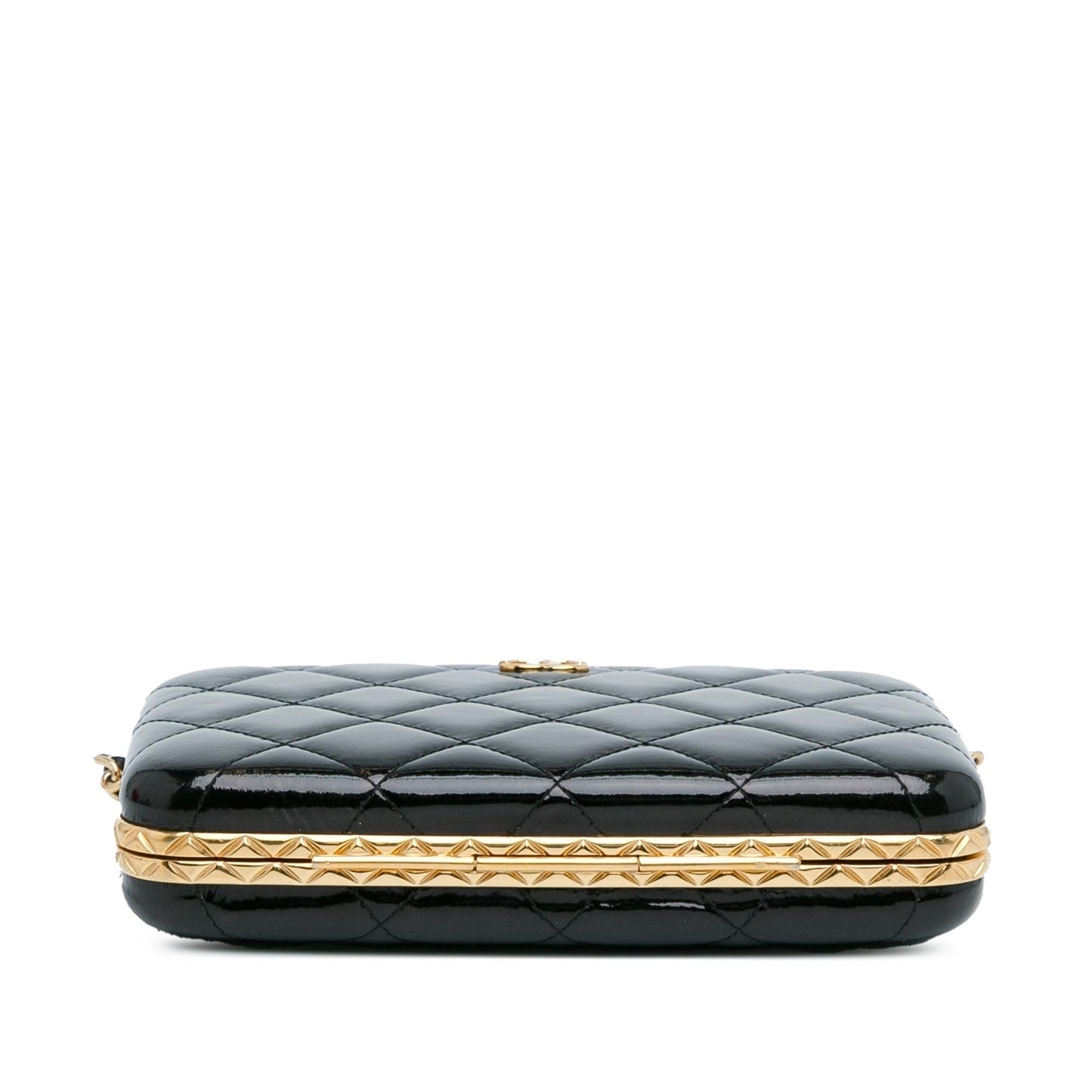 Chanel Large Glazed Goatskin Box With Chain (SHG-QolUGP) Crossbody
