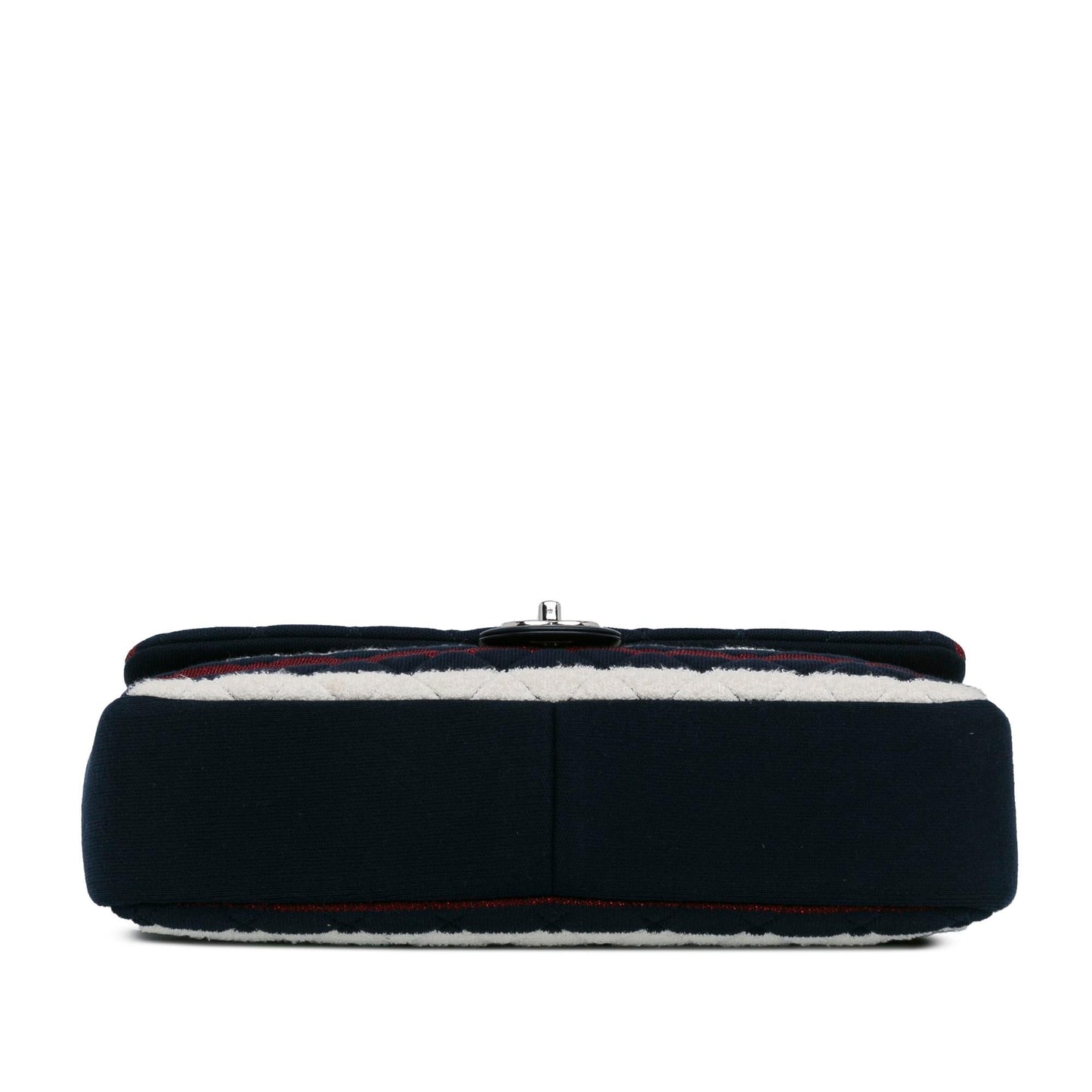 Chanel Maxi Multicolor Stripe Jersey Rope Flap (SHG-qrO2iH)