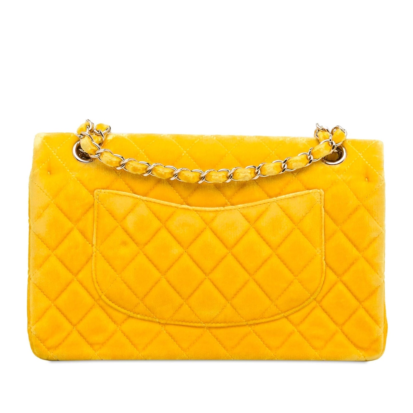 Chanel Medium Classic Velvet Double Flap (SHG-mVxFxc) Shoulder Bag