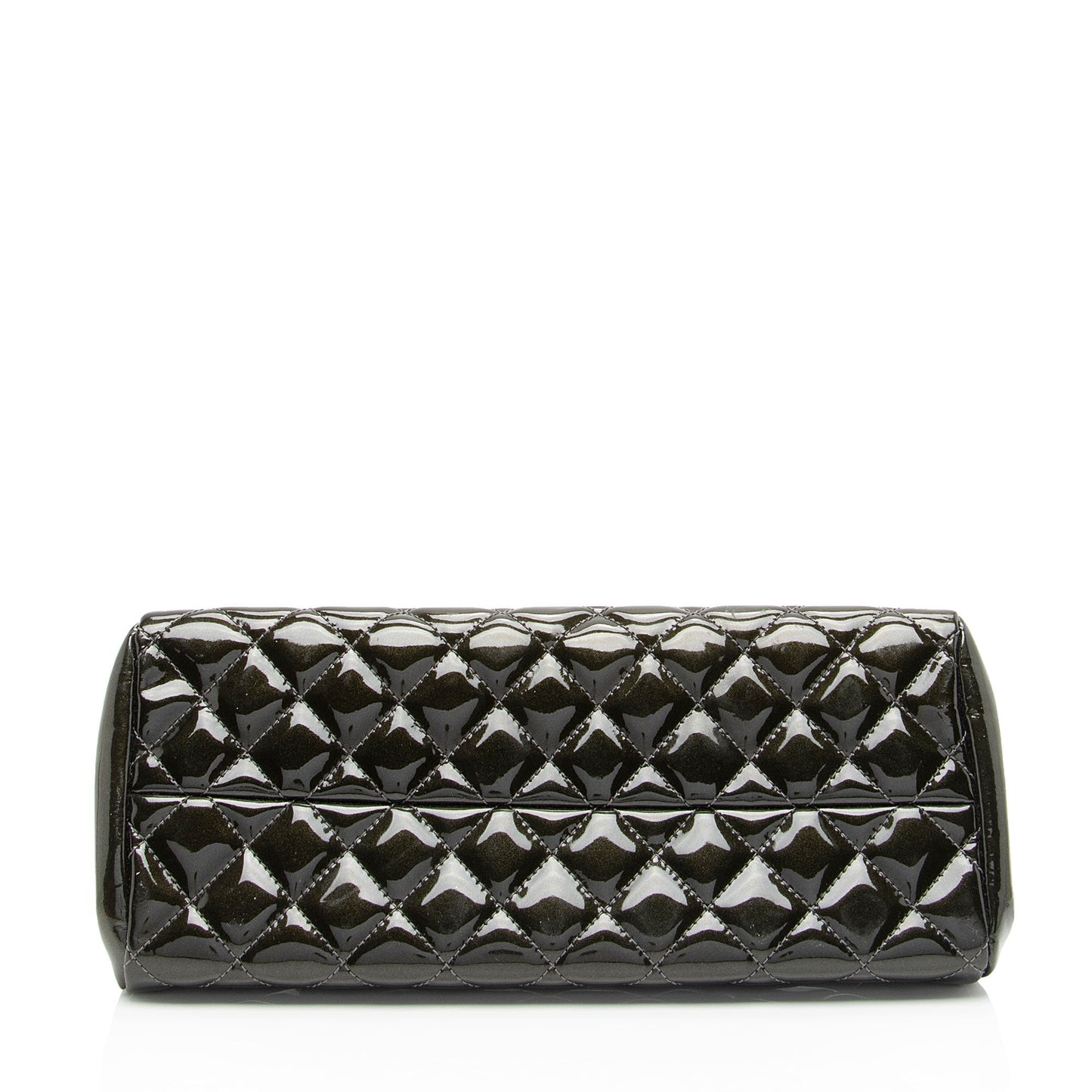 Chanel Metallic Patent Leather Just Mademoiselle Bowler Bag (SHF-9cE7hE)