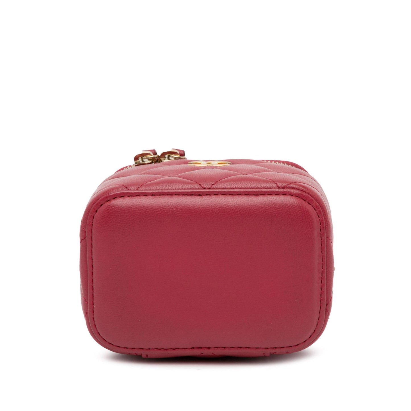 Chanel Mini Lambskin Top Handle Vanity Case with Chain (SHG-aE49jN) Handbag