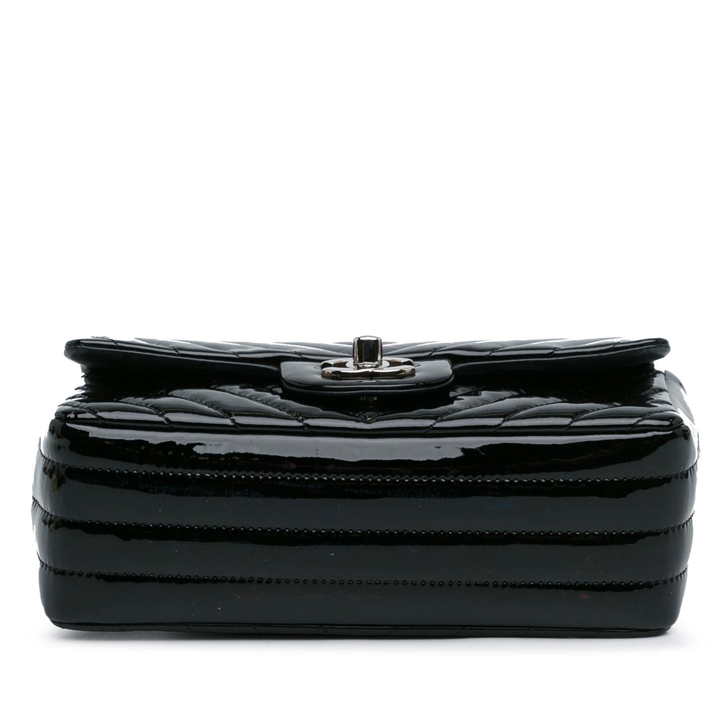 Chanel Mini Rectangular Classic Chevron Patent Single Flap (SHG-3MlT53)