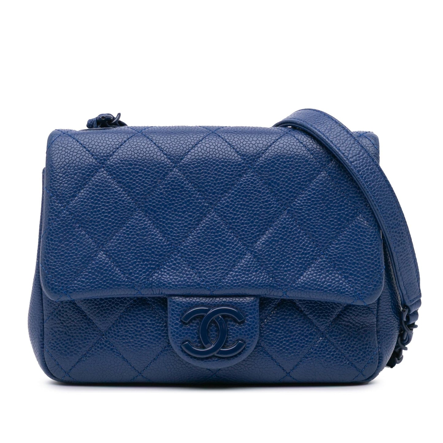 Chanel Mini Square Caviar Incognito Flap Crossbody