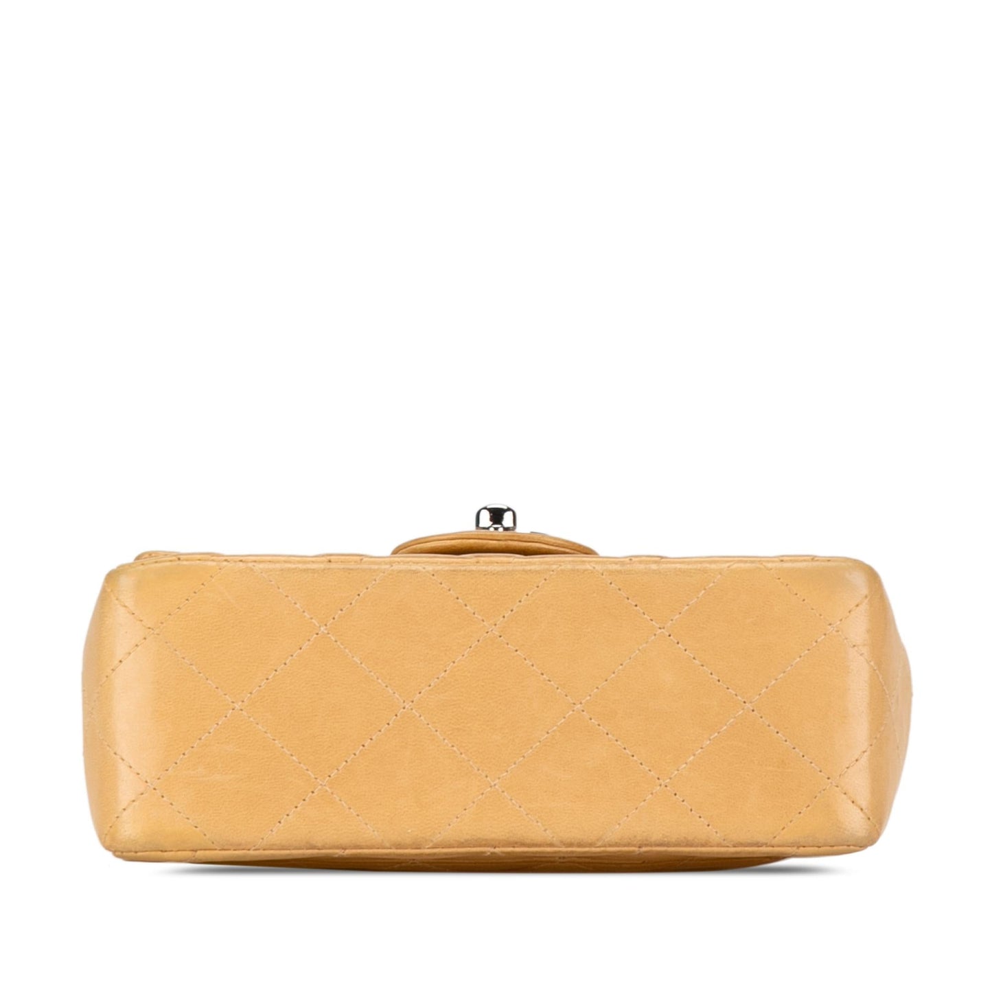 Chanel Mini Square Classic Lambskin Single Flap (SHG-jnohQq) Crossbody