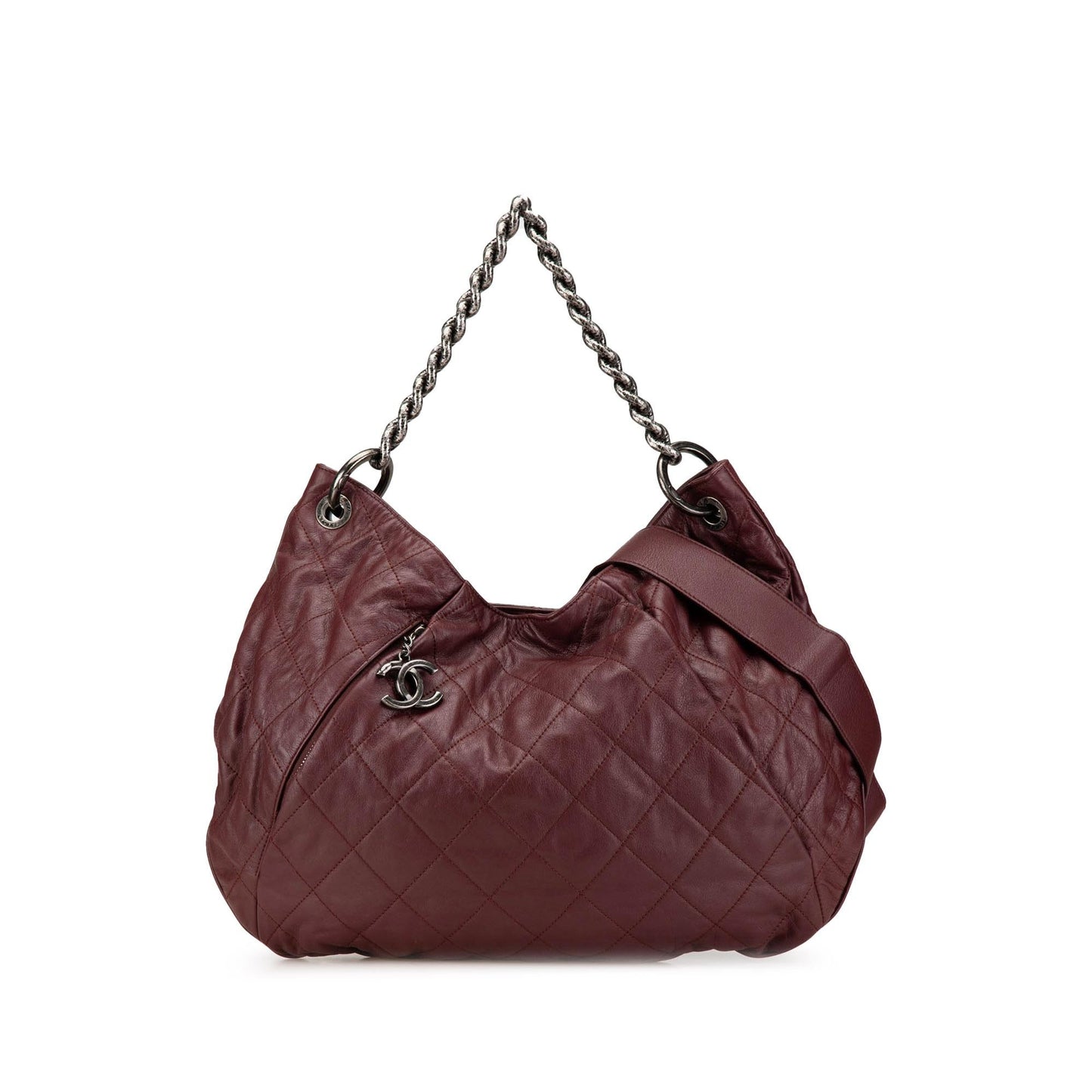 Chanel Quilted Calfskin Coco Pleats Hobo Shoulder Bag