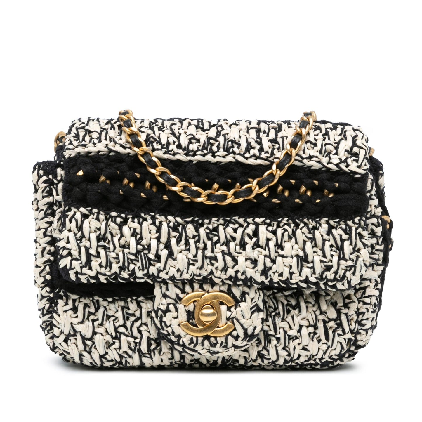 Chanel Raffia Braided with Love Flap Crossbody