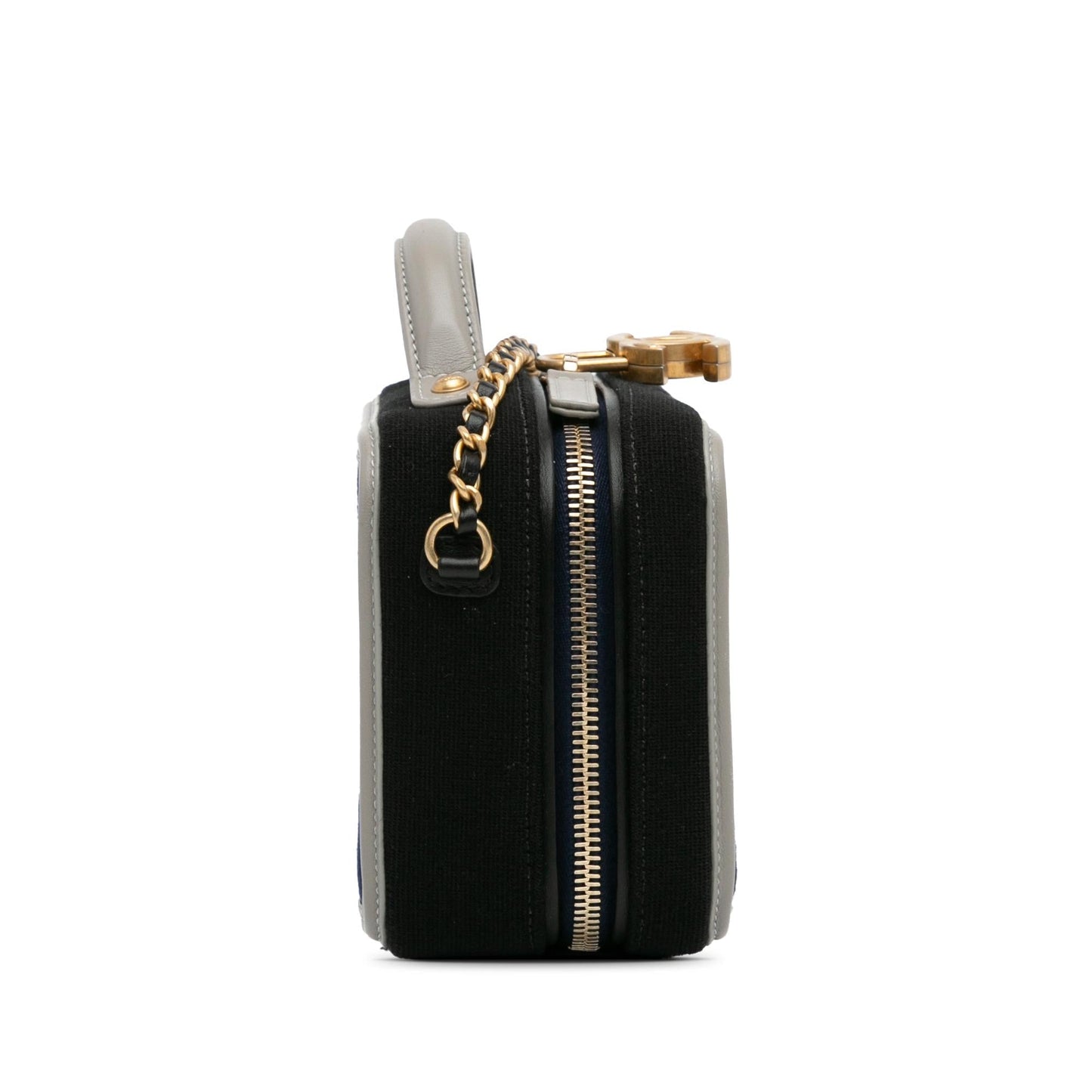 Chanel Small Jersey CC Filigree Vanity Case (SHG-BKQMVd)