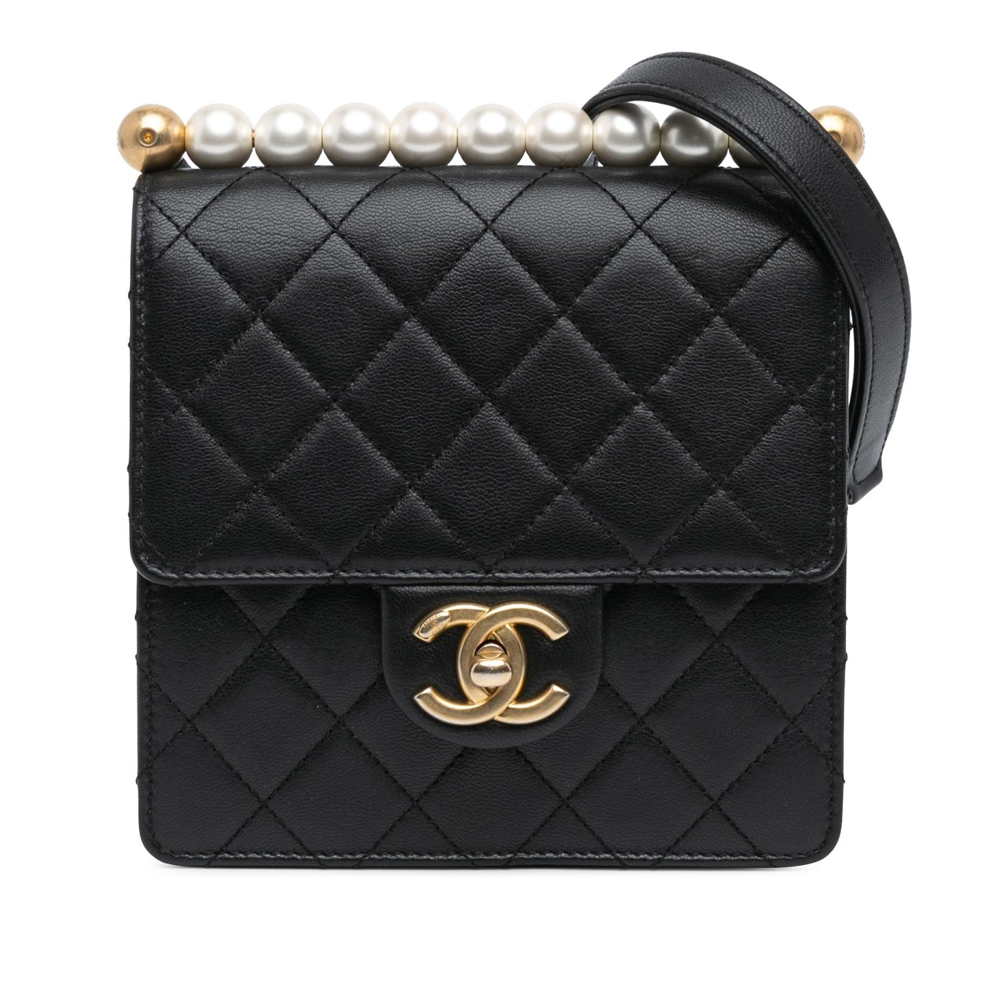 Chanel Small Lambskin Chic Pearls Flap Crossbody