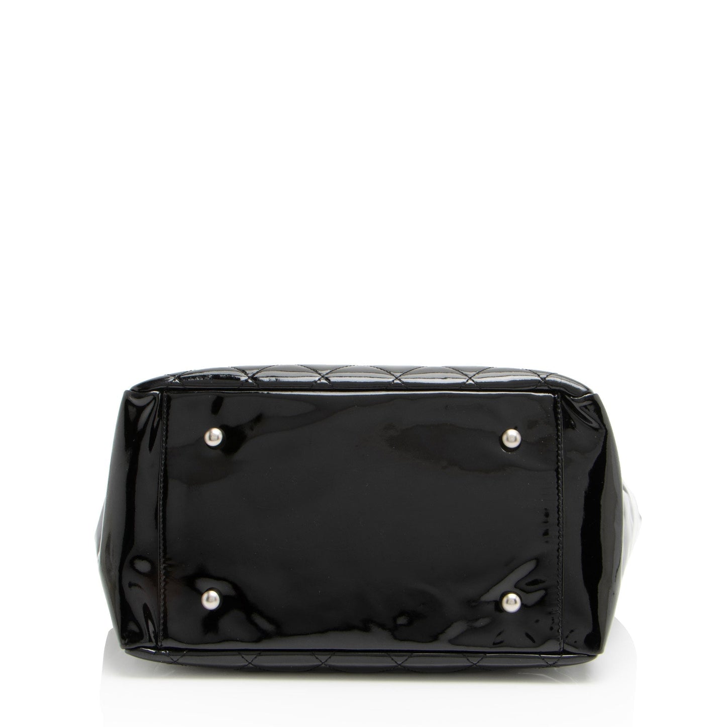 Chanel Vintage Patent Leather Timeless CC Petite Tote