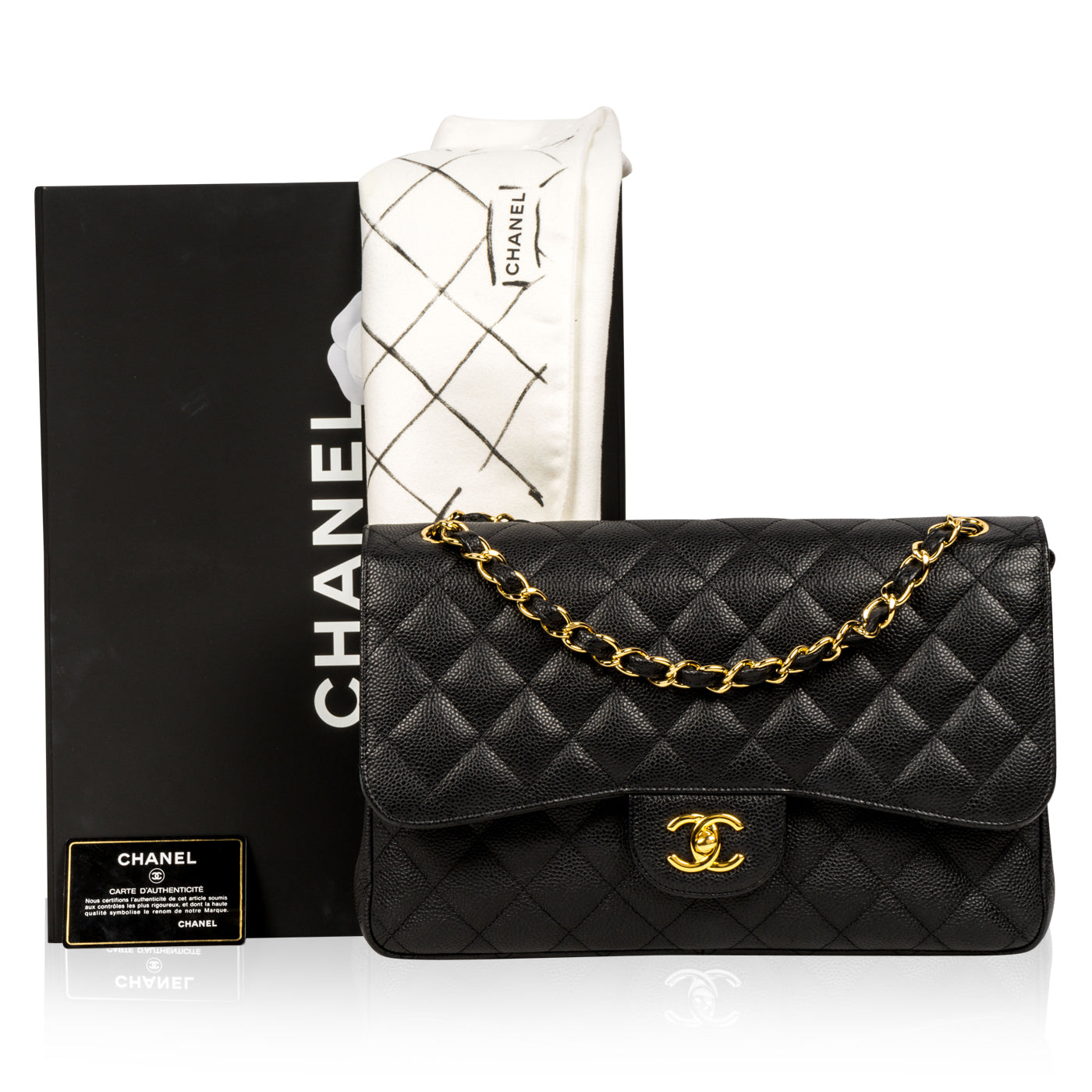 Chanel Classic Flap Bag - Jumbo - Caviar