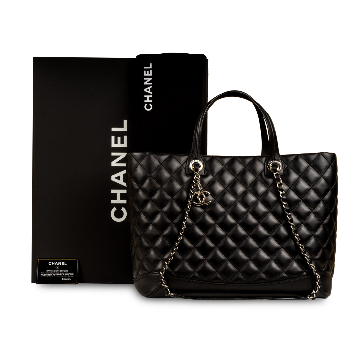 Chanel Quilted Shopping Tote